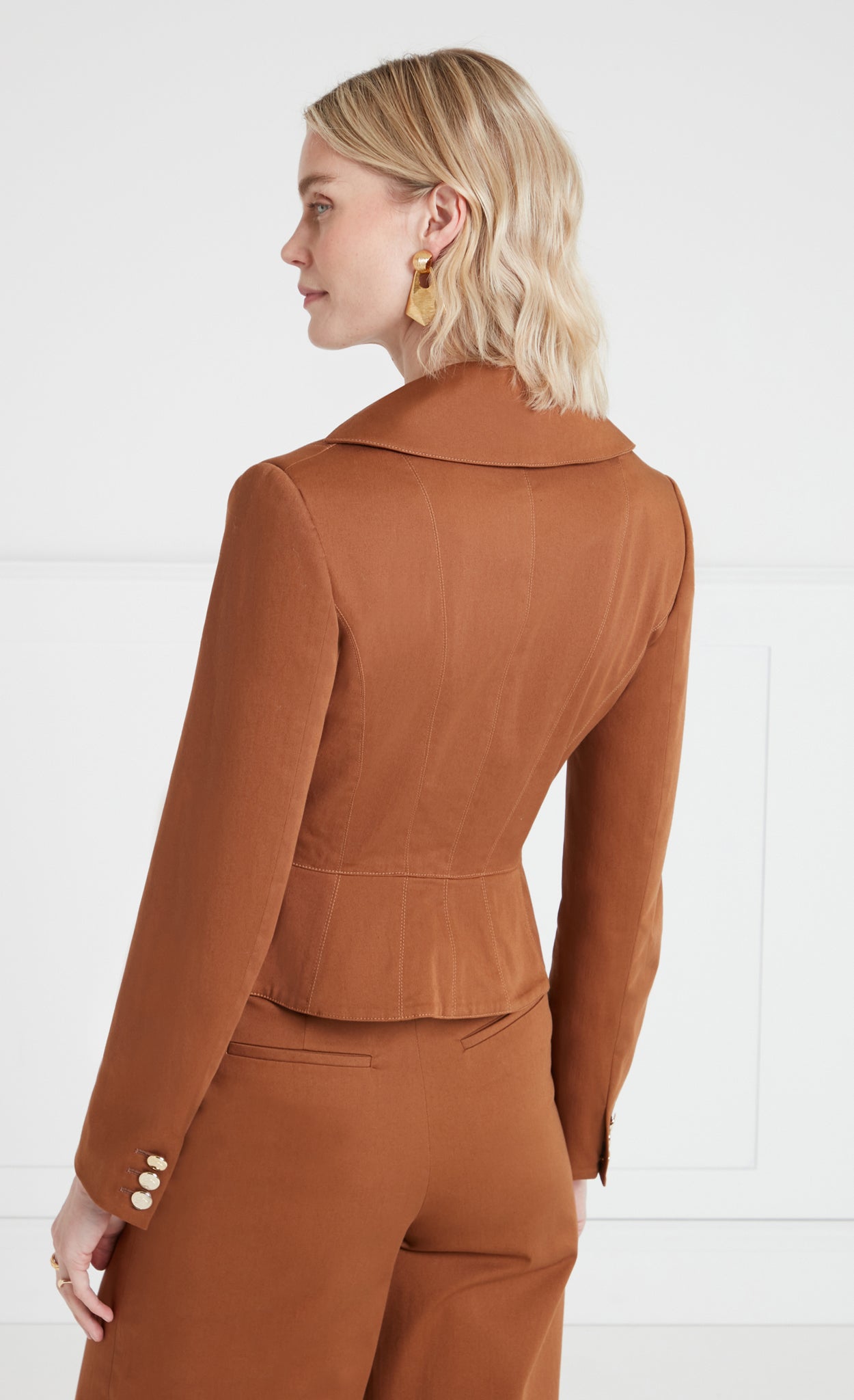 Temperley London Castell marynarka Brown taliowana 2w1