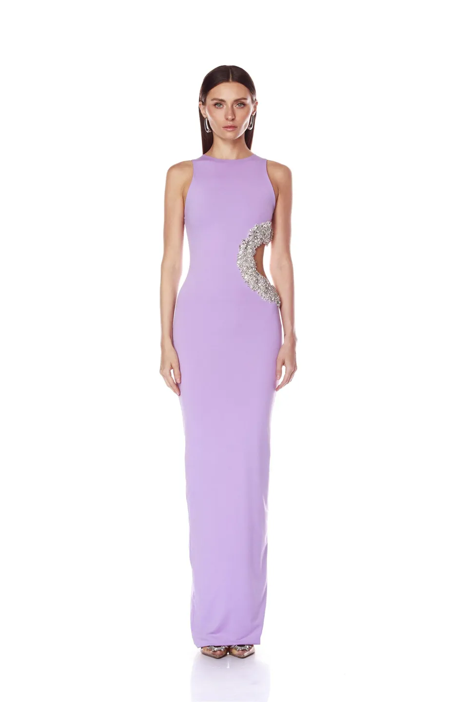 Bronx and Banco Camila Cutout sukienka wieczorowa liliowa maxi
