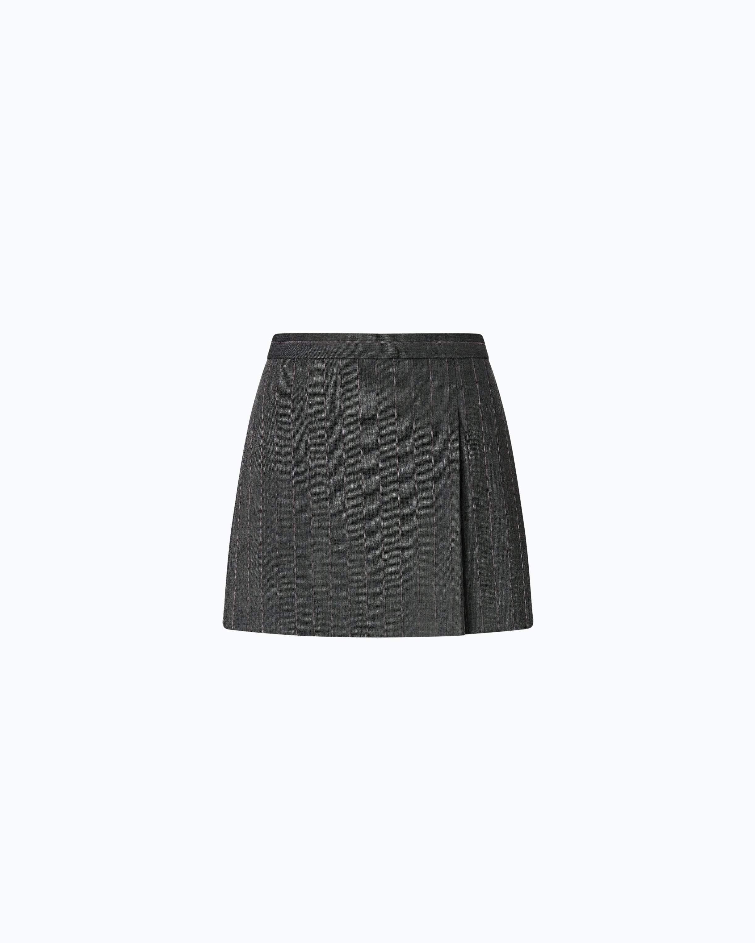 Pinko Giunco spódnica mini plisowana szara