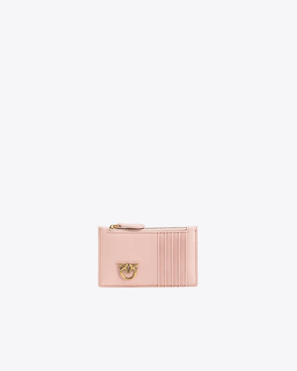 Pinko Love Birds etui na karty skórzane z zamkiem