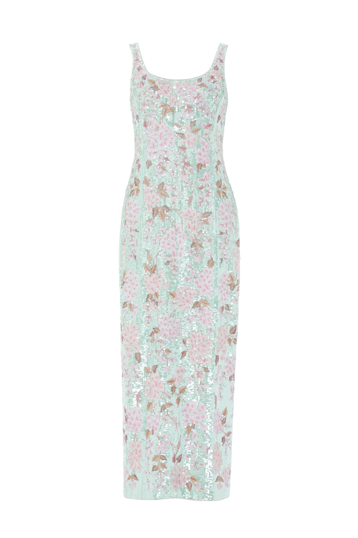 Needle & Thread Wisteria Shimmer Georgette Gown sukienka Green