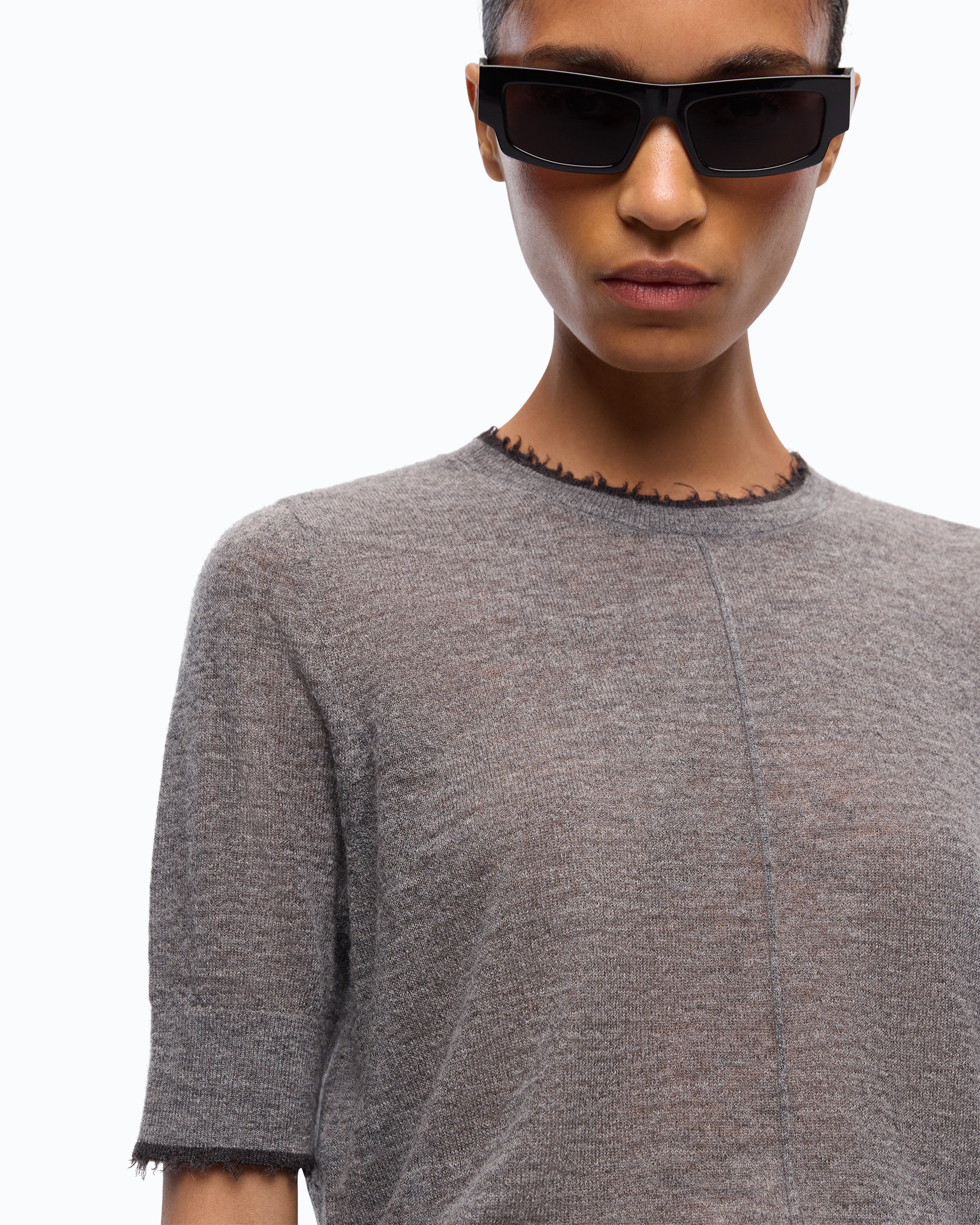Pinko Nicosia Sweater sweter szary wełna merynosów