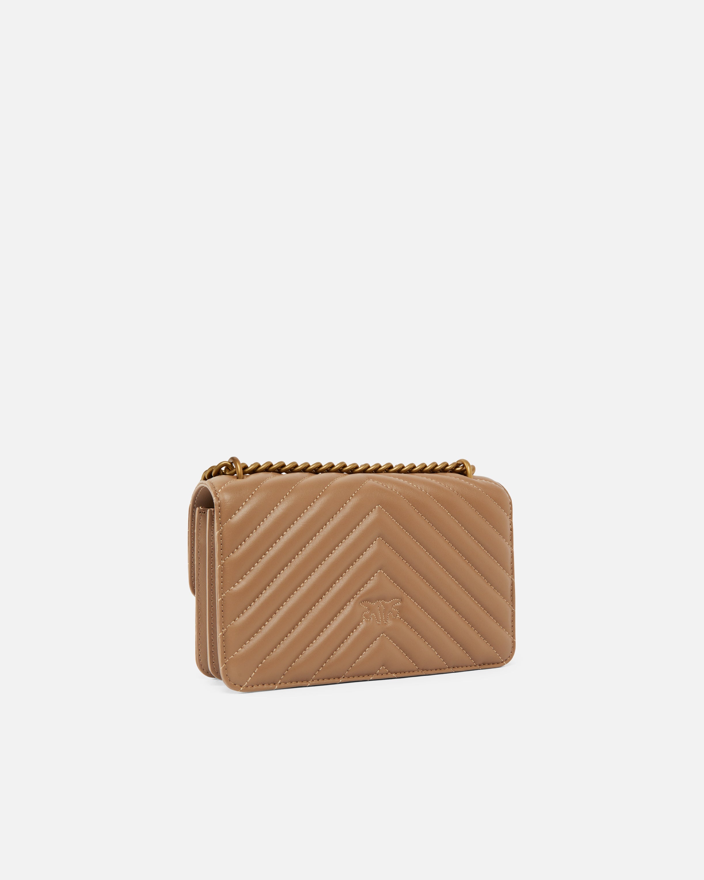Pinko Love One Mini torebka brązowa chevron
