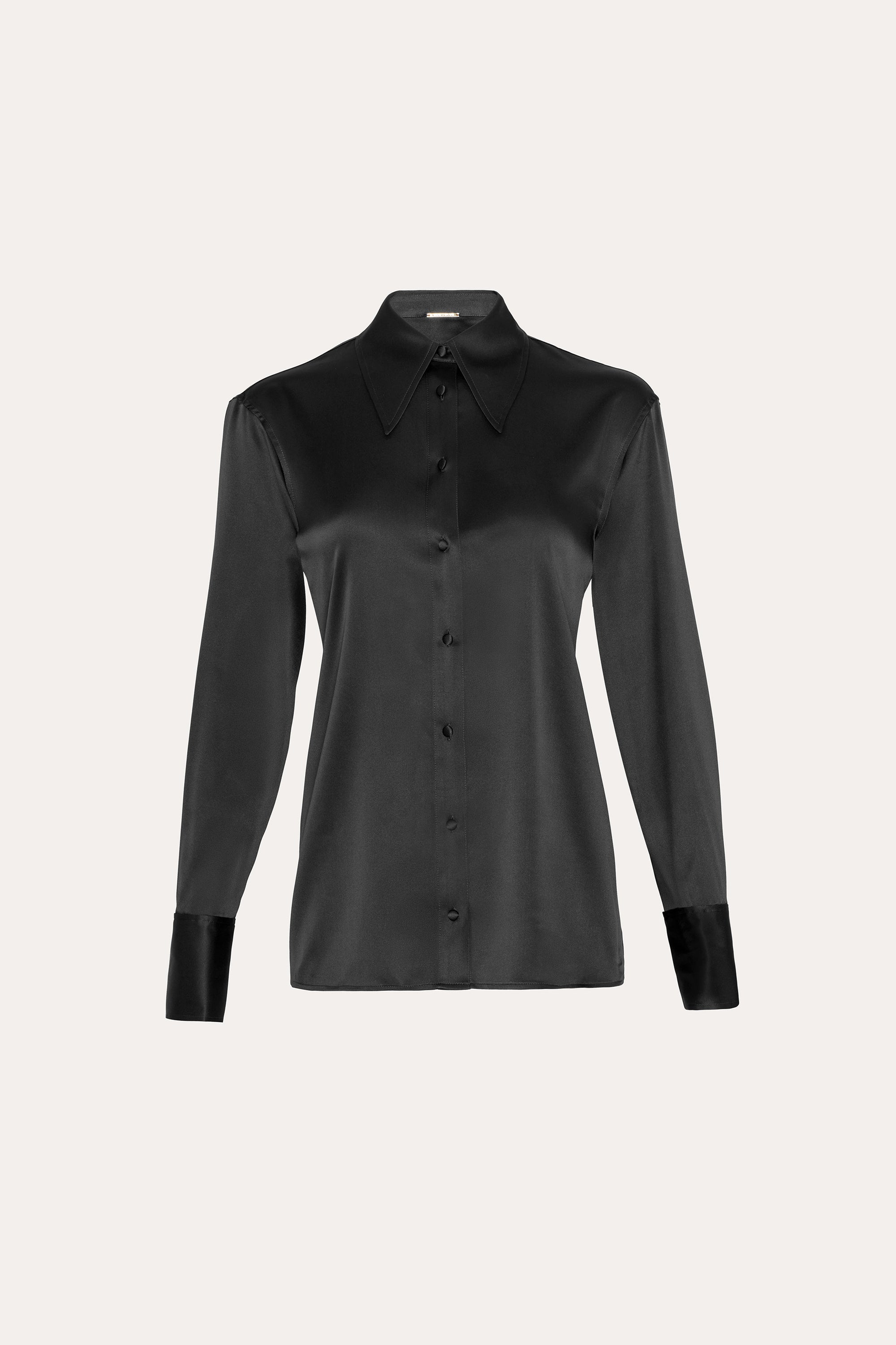 Elie Tahari Silk Button Down koszula czarna jedwabna