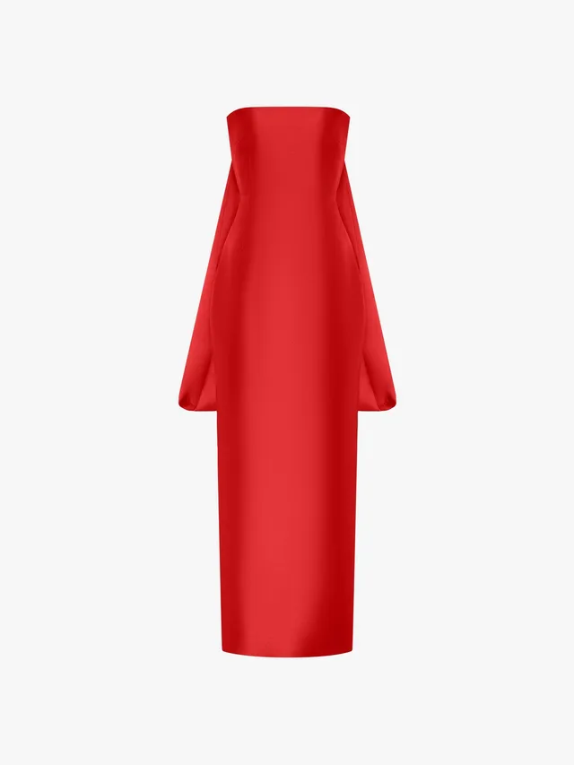 Solace London Dandridge sukienka wieczorowa maxi czerwień