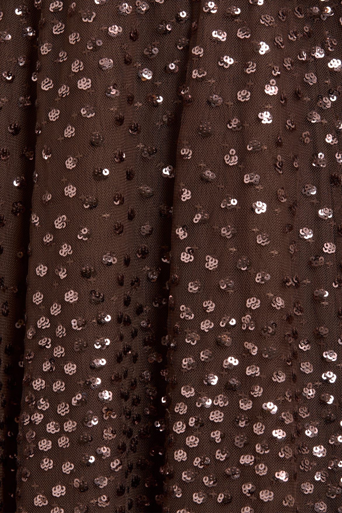 Needle & Thread Scatter Dot Cape Sleeve sukienka brązowa z peleryną