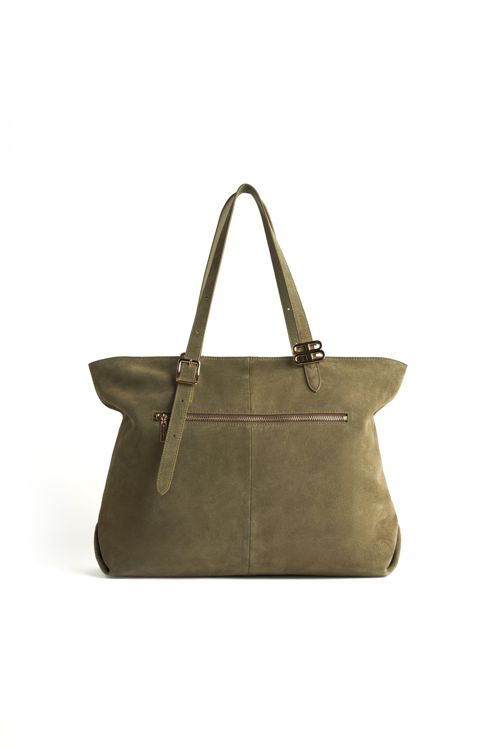 Bronx and Banco Rue torebka shopper oliwkowa zamszowa