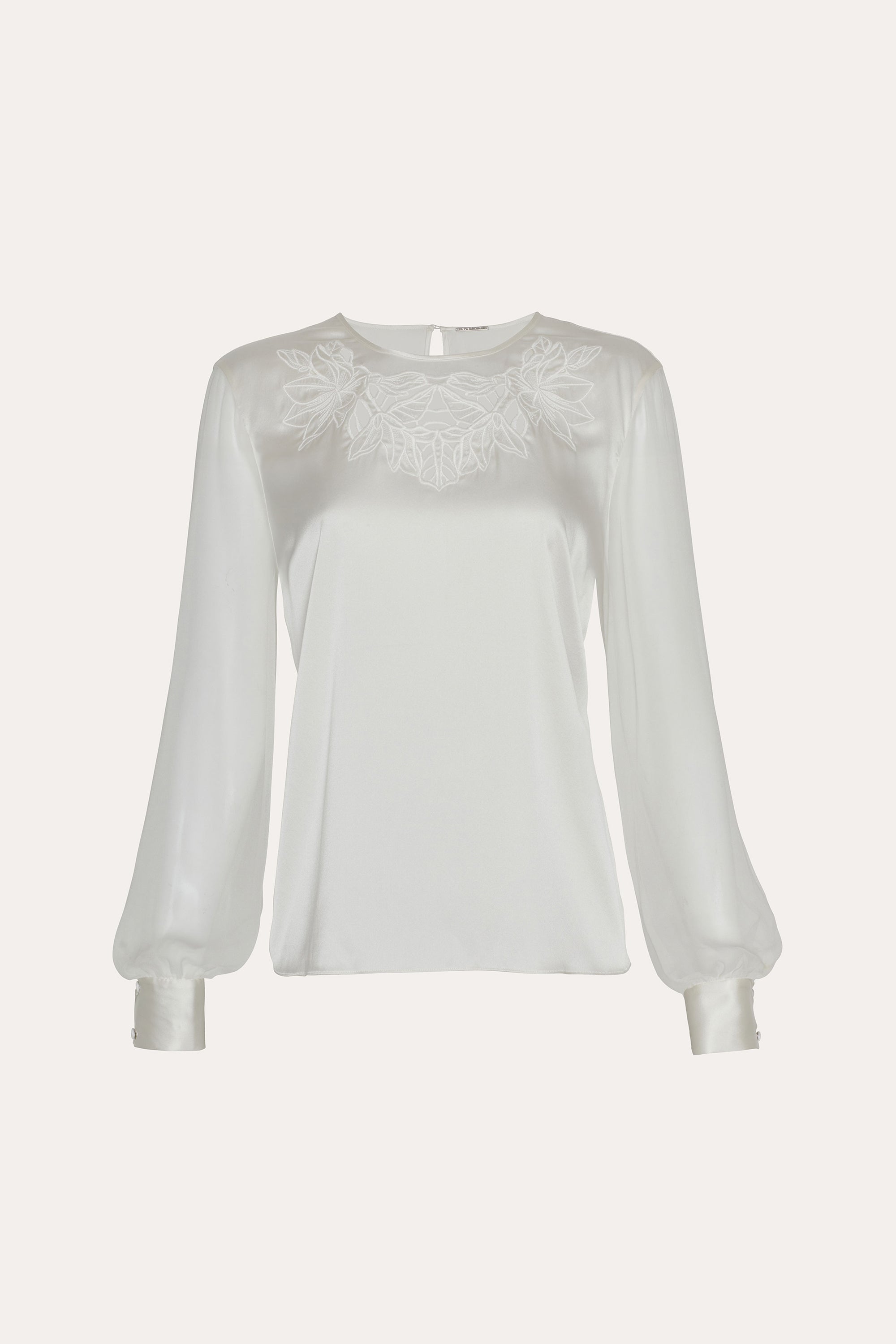 Elie Tahari Olivia bluzka jedwabna Fresh Pearl