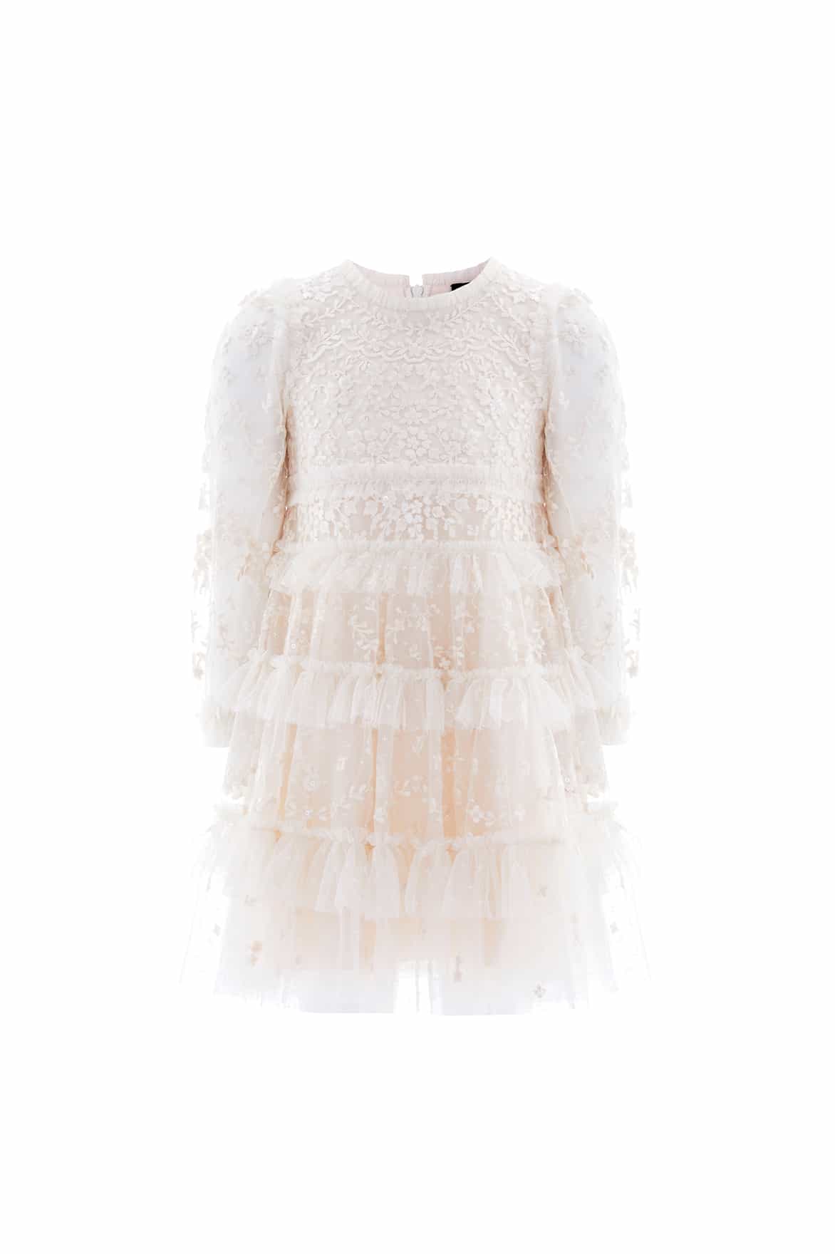 Needle & Thread Blossom Lace Kids Dress sukienka kremowa z tiulu
