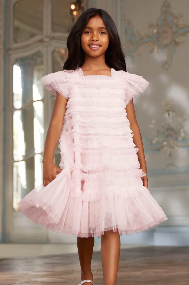 Needle & Thread Lisette Kids Dress sukienka różowa tiulowa