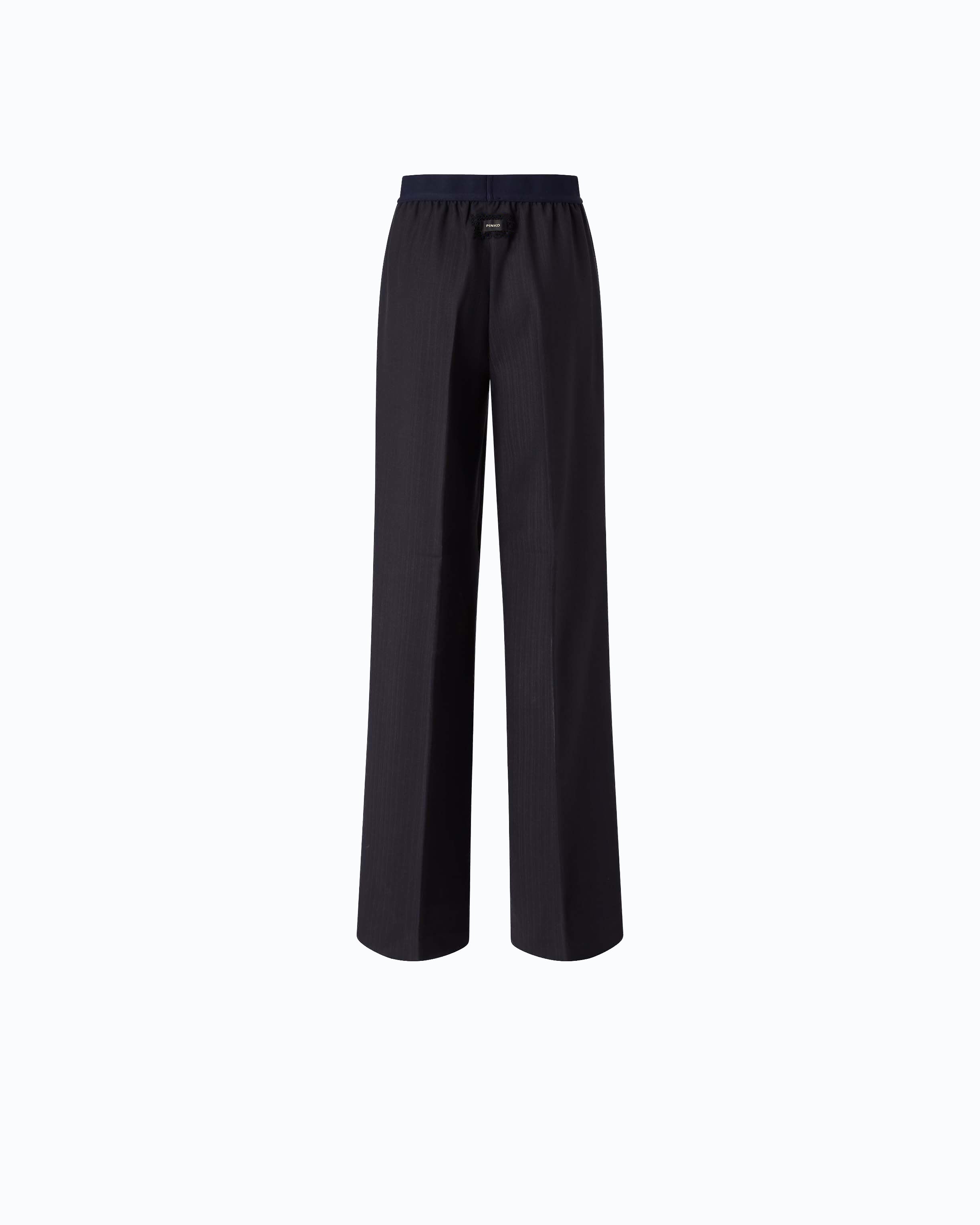 Pinko Phaius Pants spodnie palazzo niebieskie wełniane