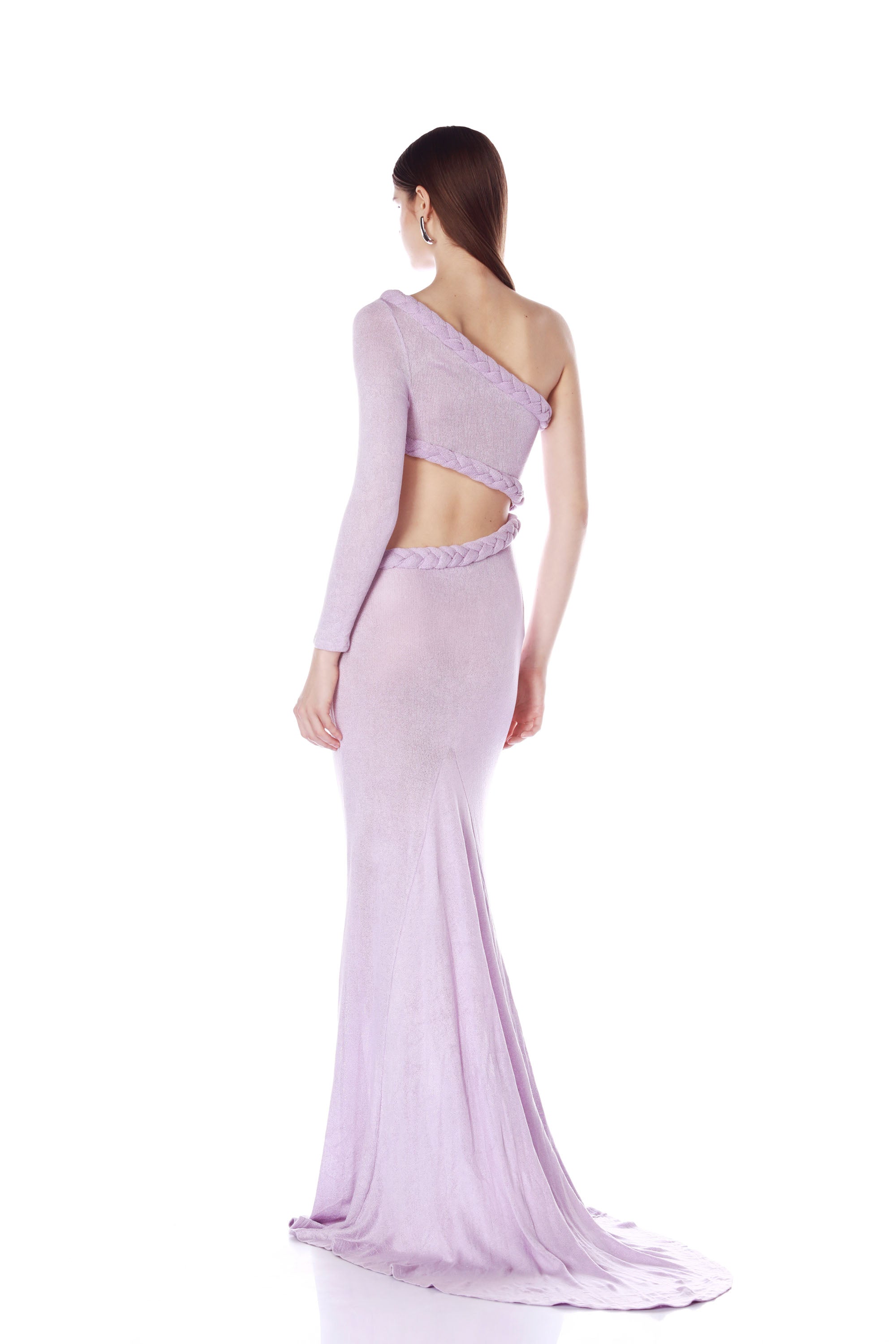 Bronx and Banco Margot Lilac sukienka liliowa na jedno ramię