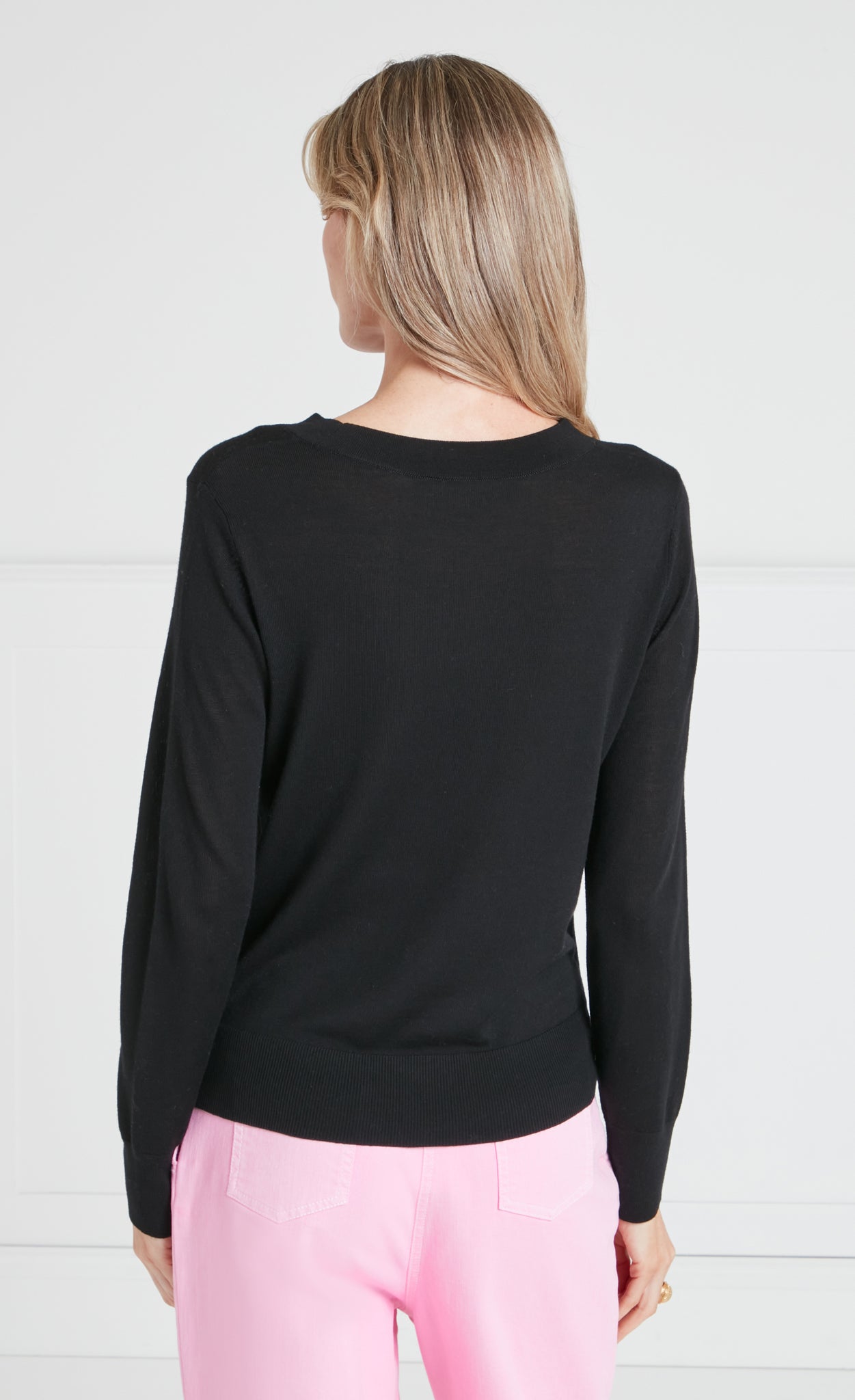 Temperley London She Who Dares sweter czarny merino