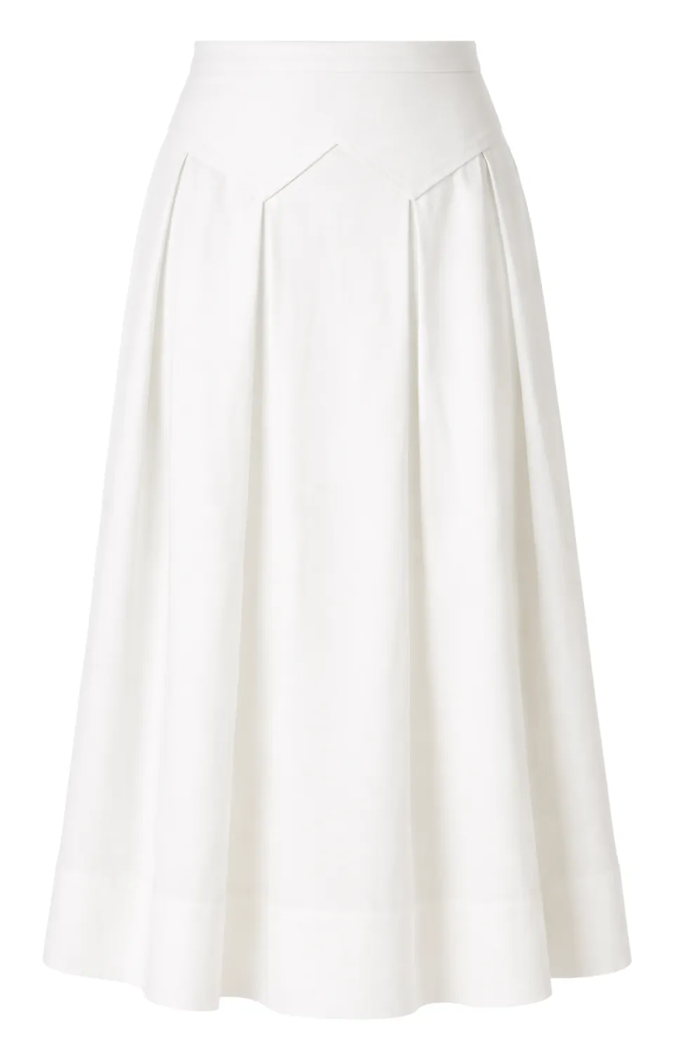 Temperley London Elodie spódnica midi ecru jedwab