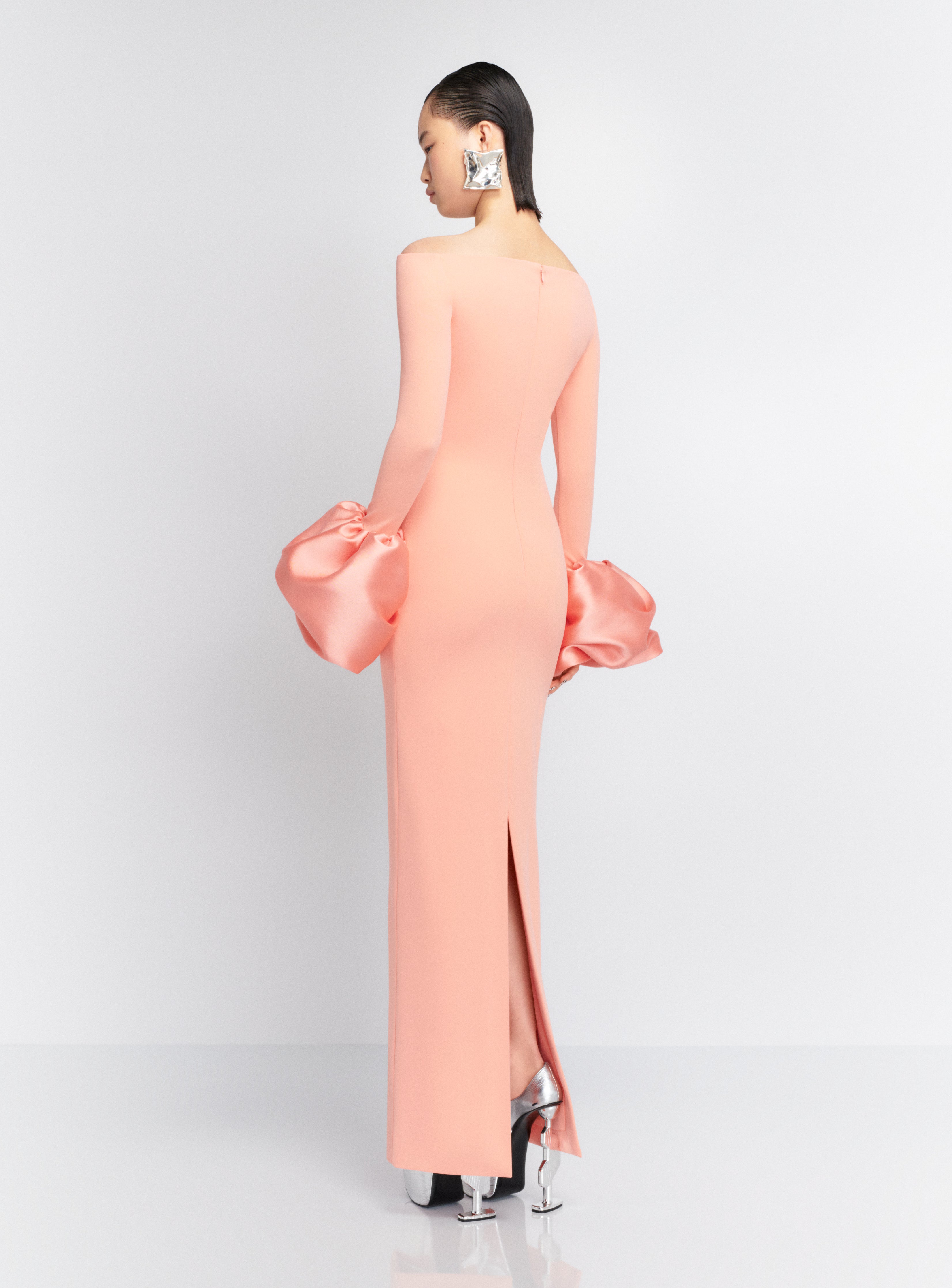 Solace London Talia sukienka wieczorowa maxi nectar pink