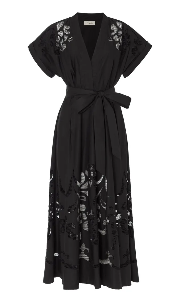 Temperley London Nelle Dress sukienka czarna koktajlowa