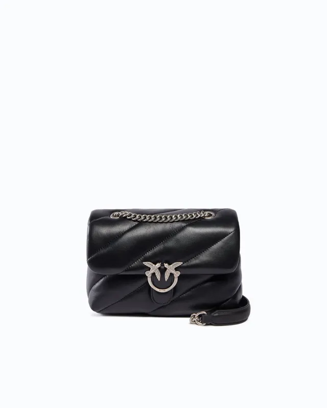 Pinko Love Bag Puff torebka mini czarna Maxi Quilt