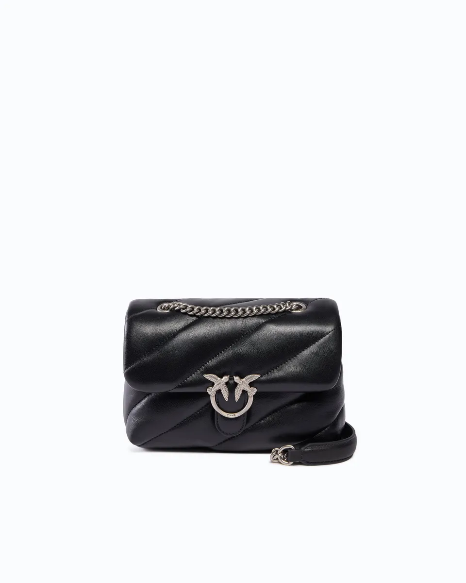 Pinko Love Bag Puff torebka mini czarna Maxi Quilt