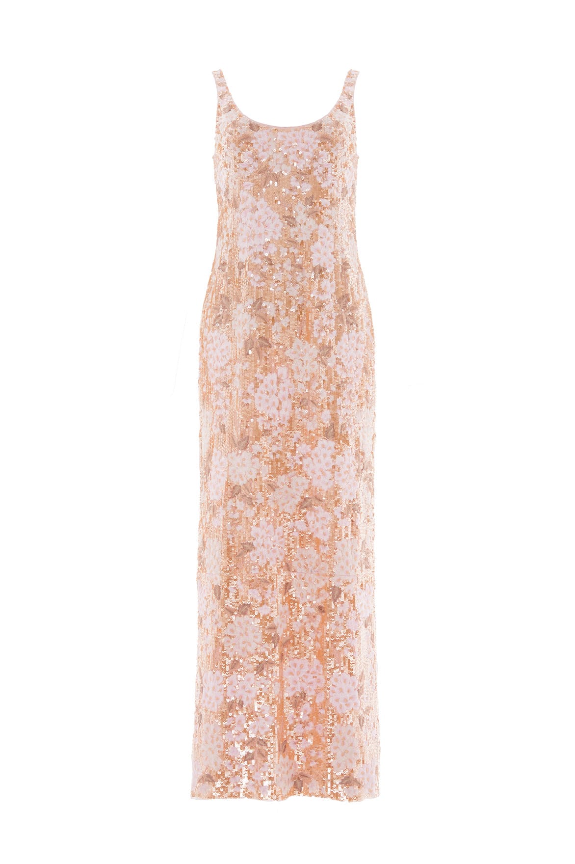 Needle & Thread Wisteria Shimmer Georgette suknia Gold cekiny