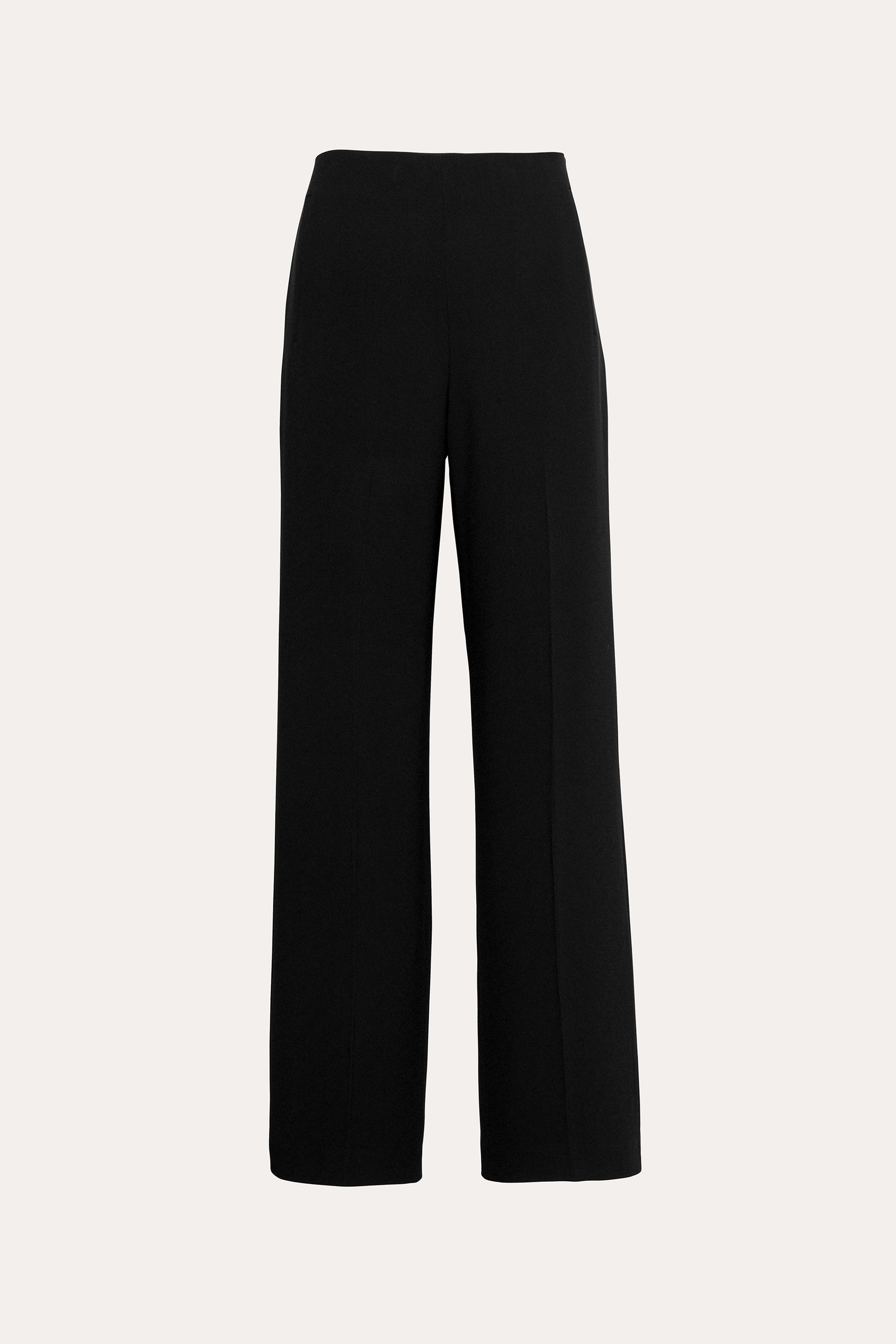Elie Tahari Crepe Wide Pant spodnie czarne Black