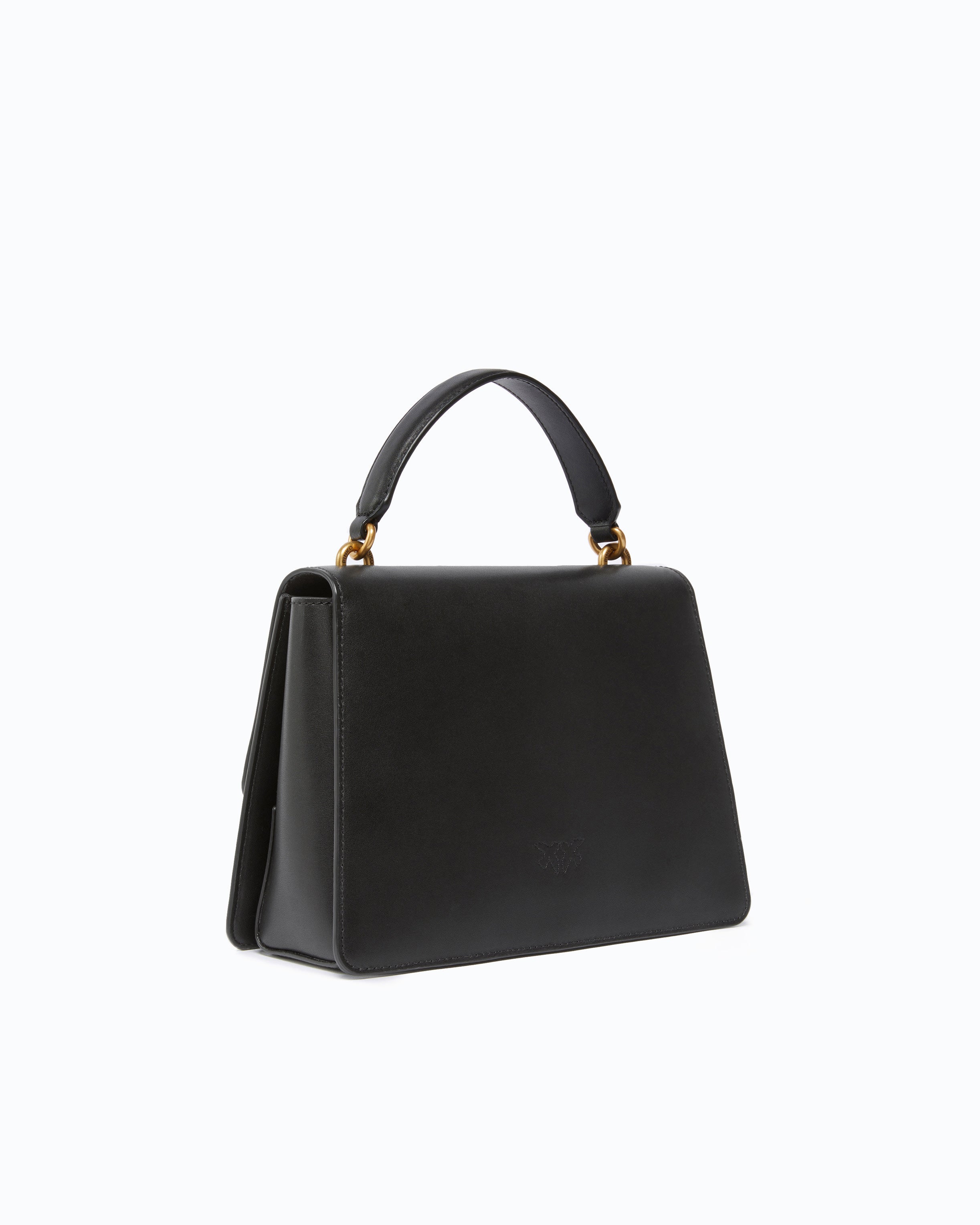 Pinko Love One Top Handle Light Mini torebka czarna skóra
