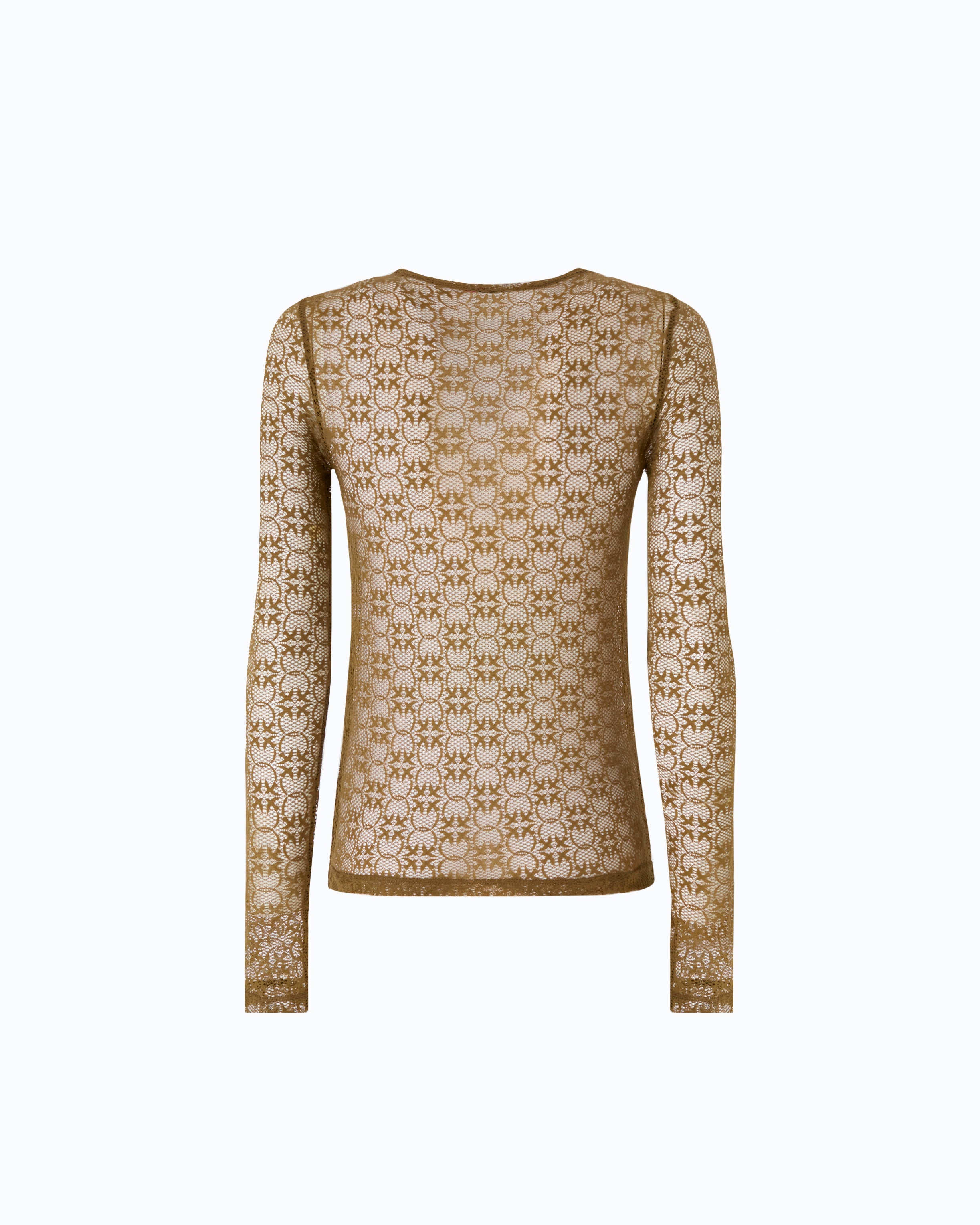 Pinko Rover sweter koronkowy zielony Love Birds