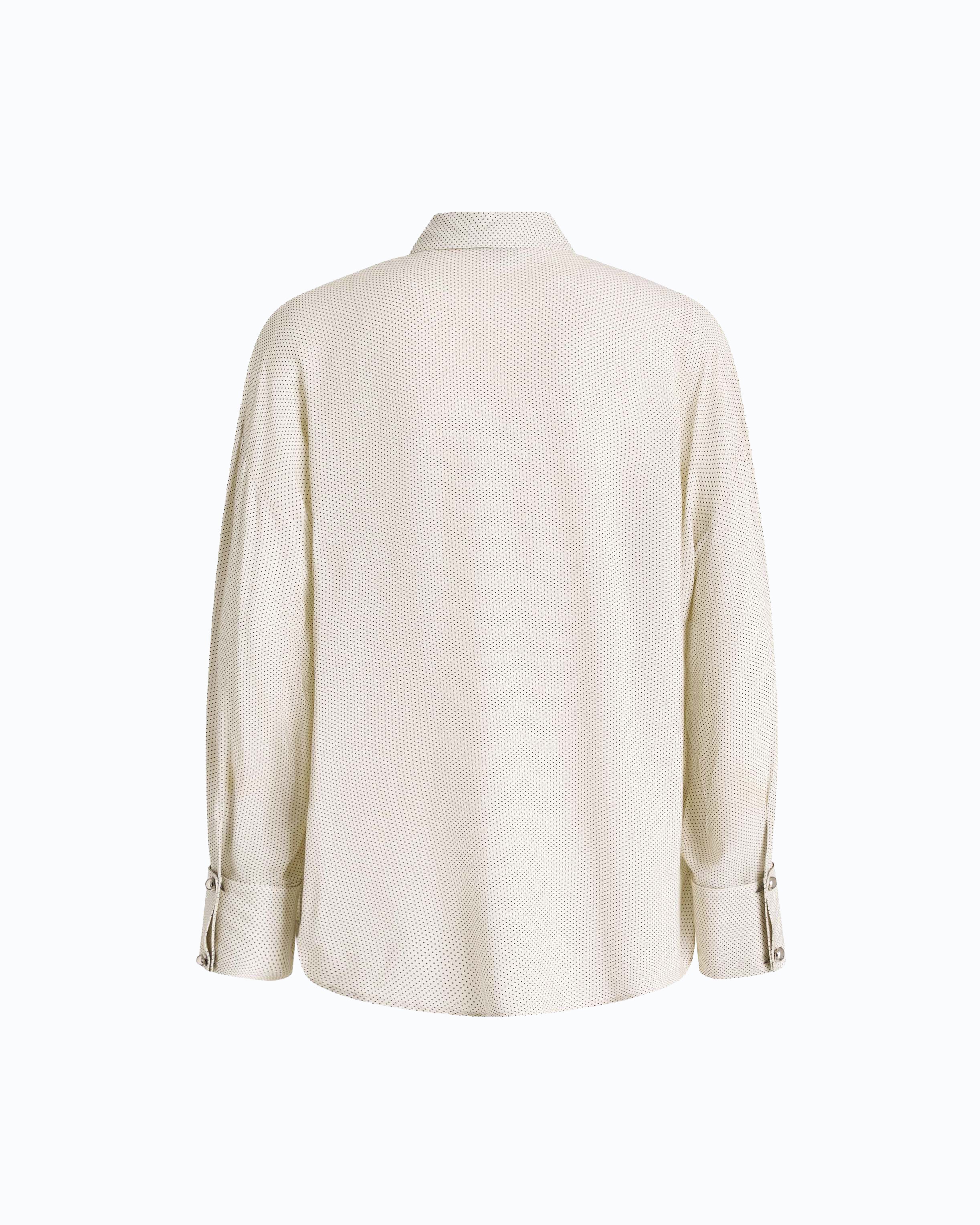 Pinko Colchico Shirt koszula w kropki z krawatem