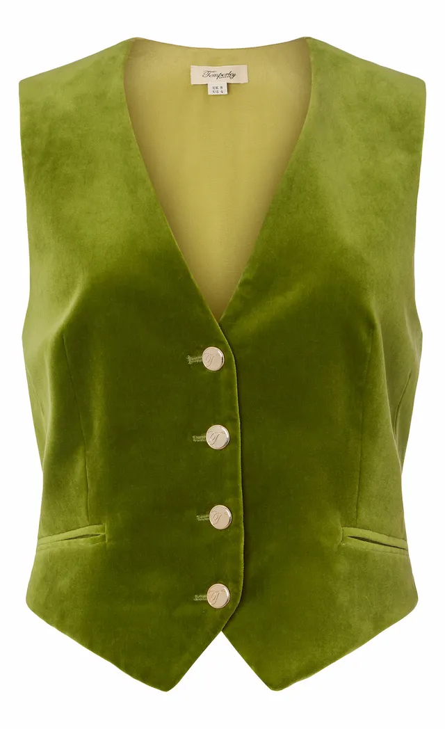 Temperley London Clove kamizelka Chartreuse UK6-UK18