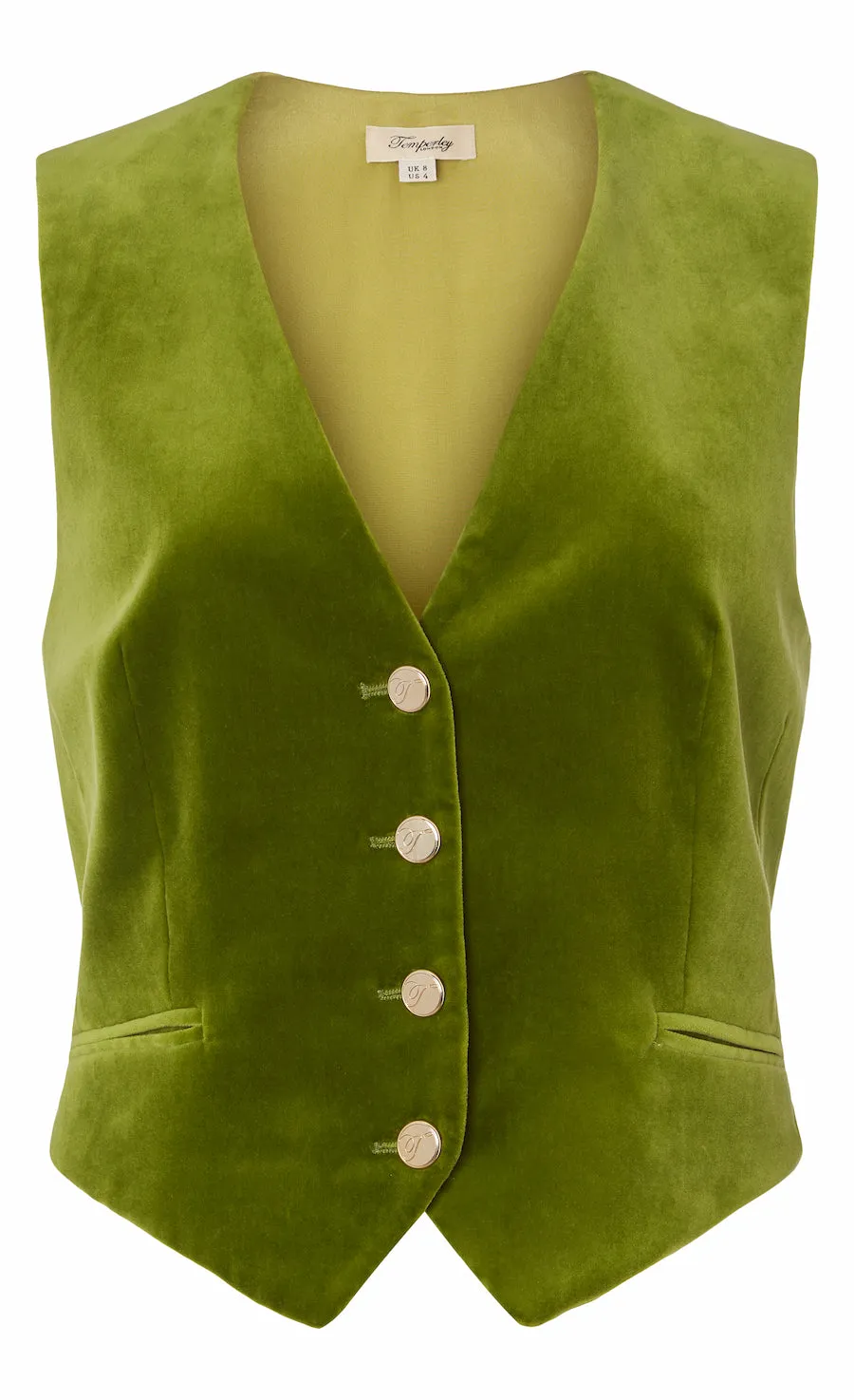Temperley London Clove kamizelka Chartreuse UK6-UK18