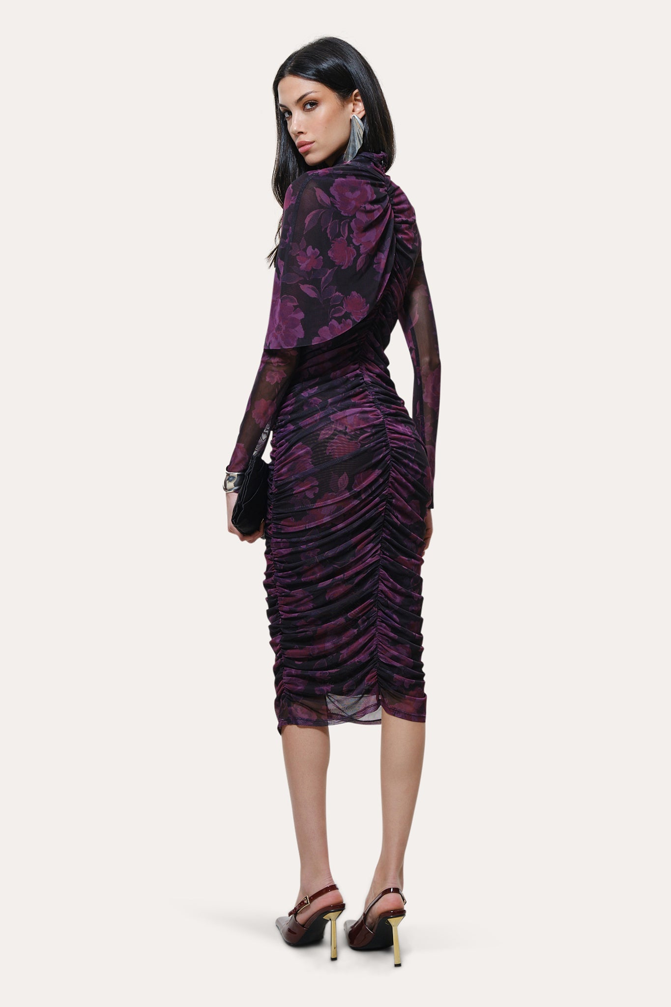 Elie Tahari Georgia sukienka wild rose midi bodycon