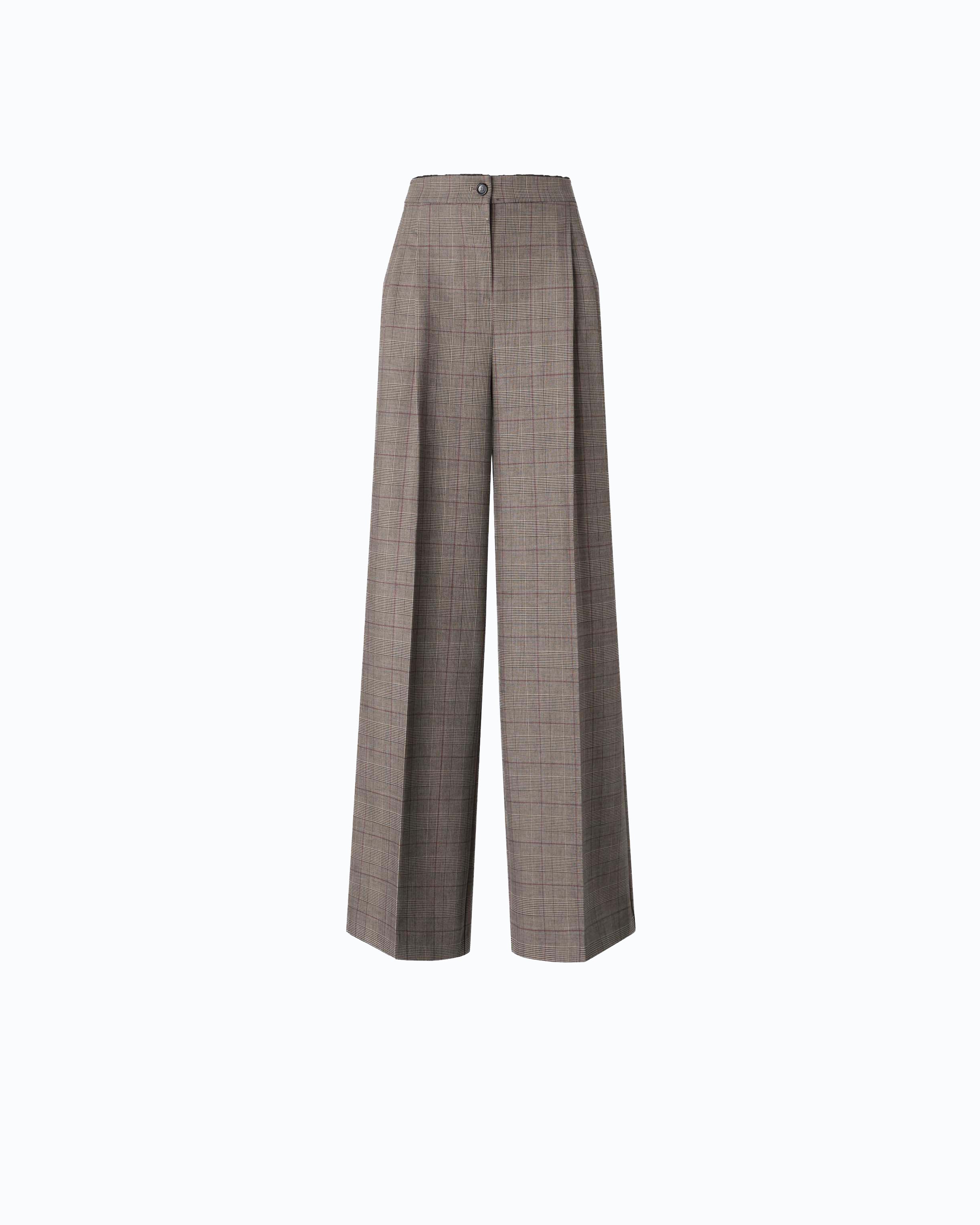 Pinko Plumeria Pants spodnie palazzo krata