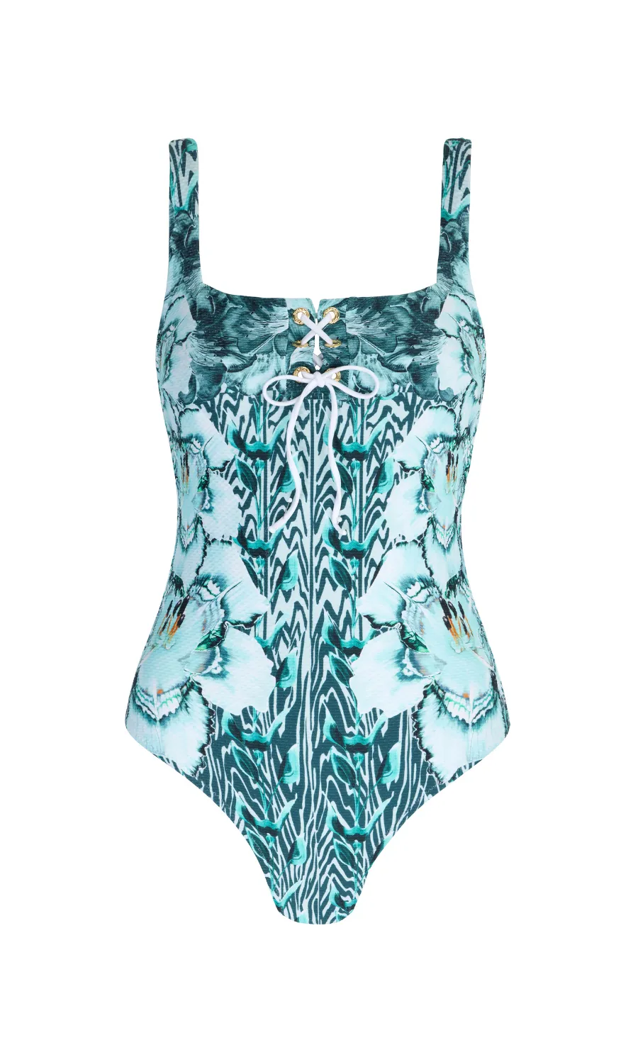 Temperley London Liana strój kąpielowy Blue Mix usztywniany