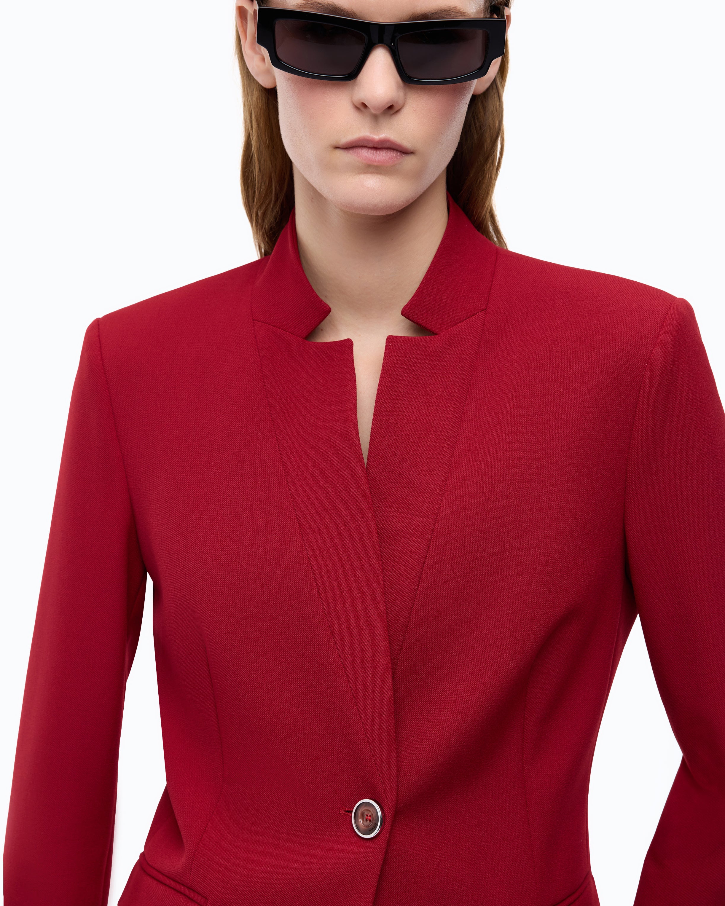 Pinko żakiet slim fit marynarka czerwona