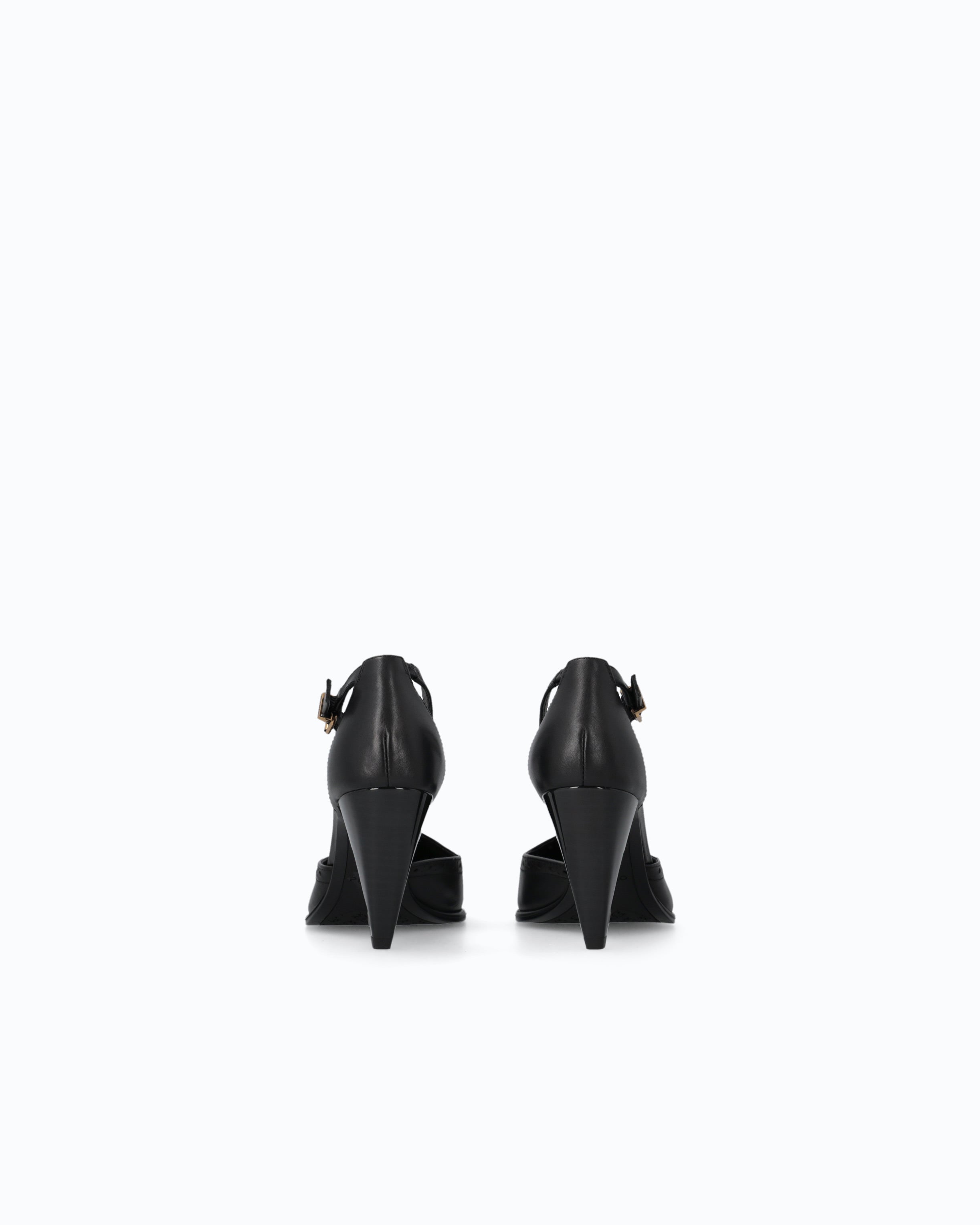 Pinko Vane 05 T-Strap czółenka czarne skóra