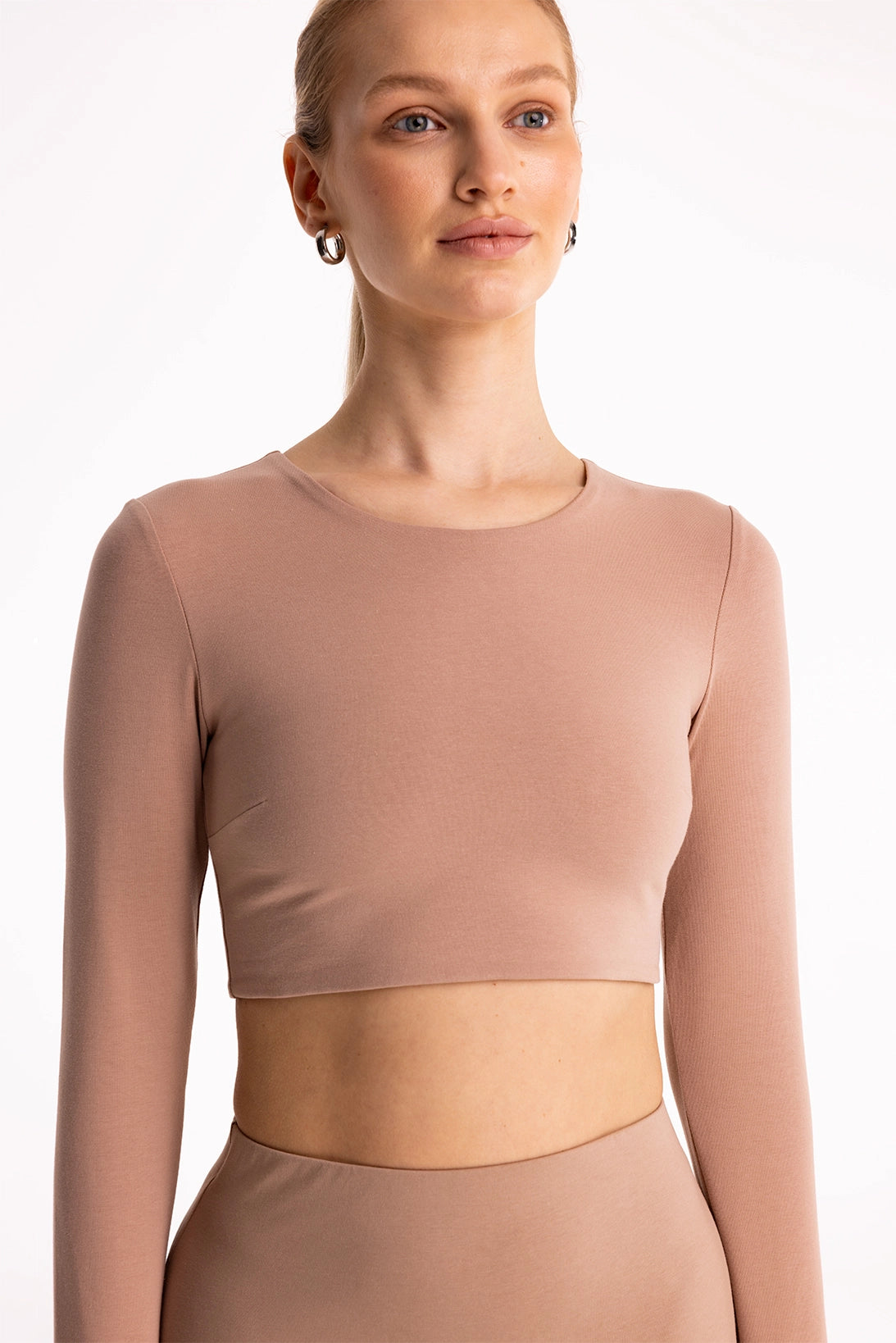 Nudyess Simple top Warm bawełniany długi rękaw