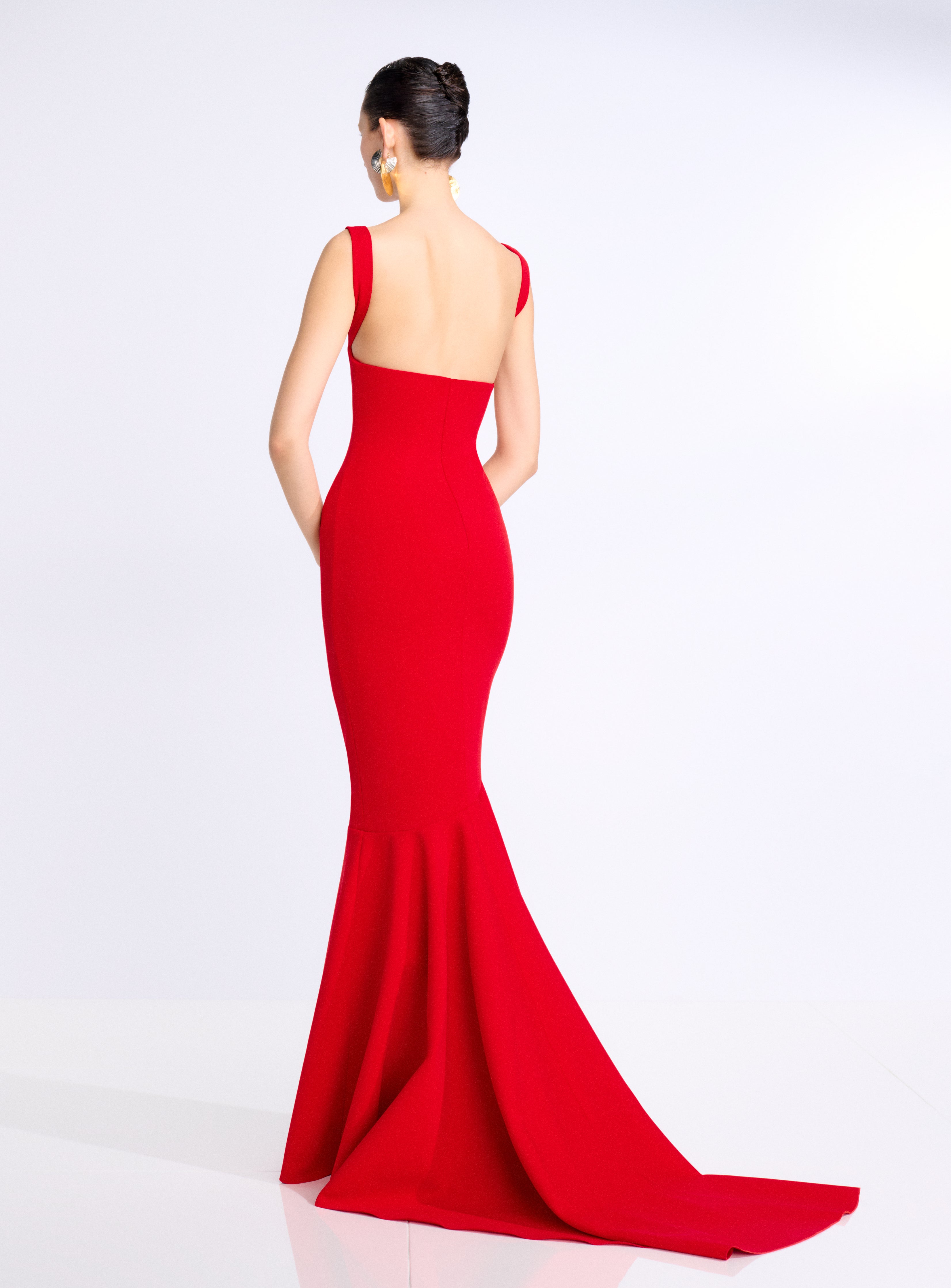 Solace London Lottie sukienka maxi czerwona długa