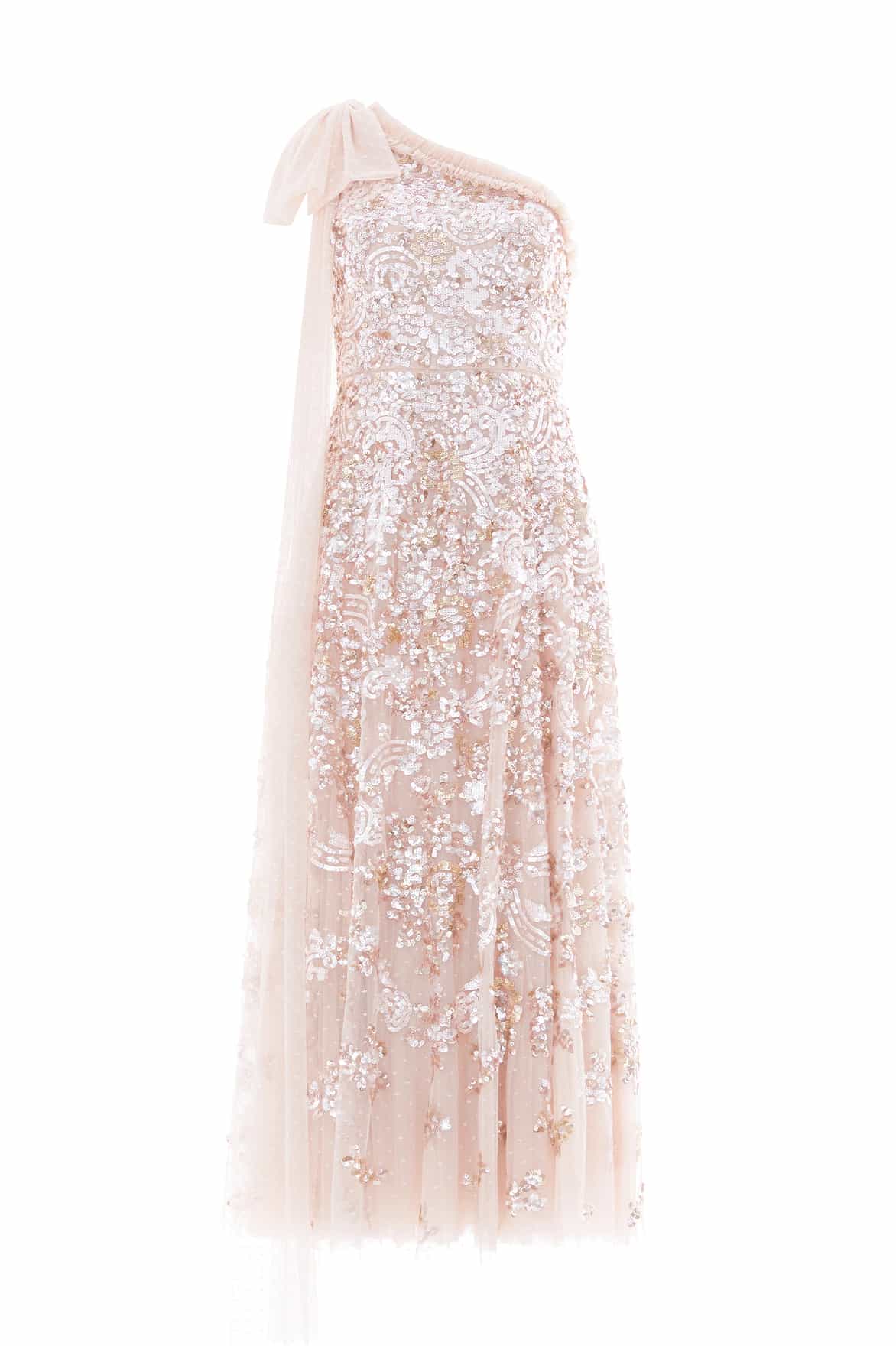 Needle & Thread Baroque Floral Ankle Gown sukienka kremowa