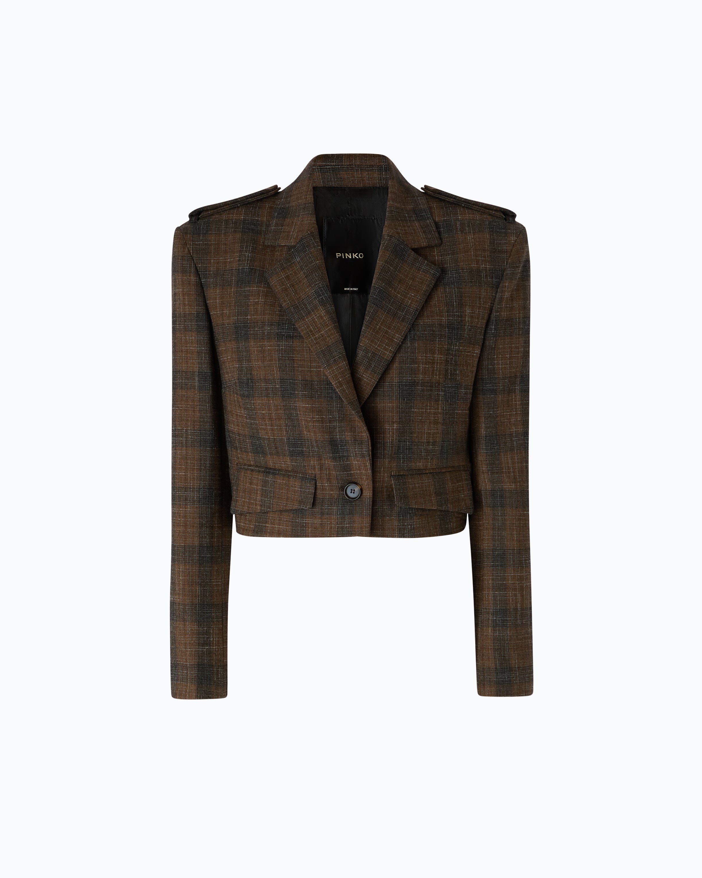 Pinko Manna Jacket żakiet pepitka czarny