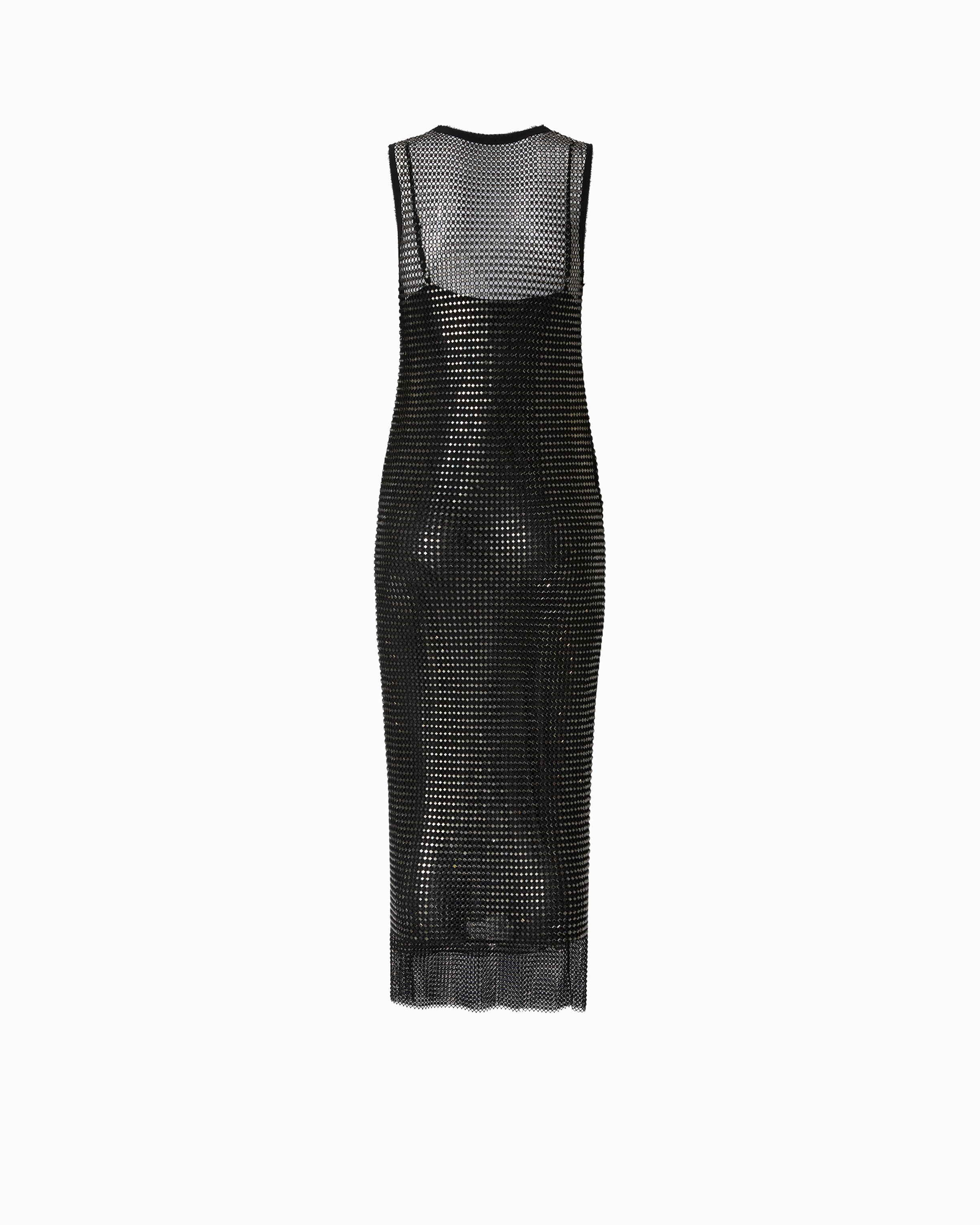Pinko Carrera Dress sukienka midi czarna z cyrkoniami