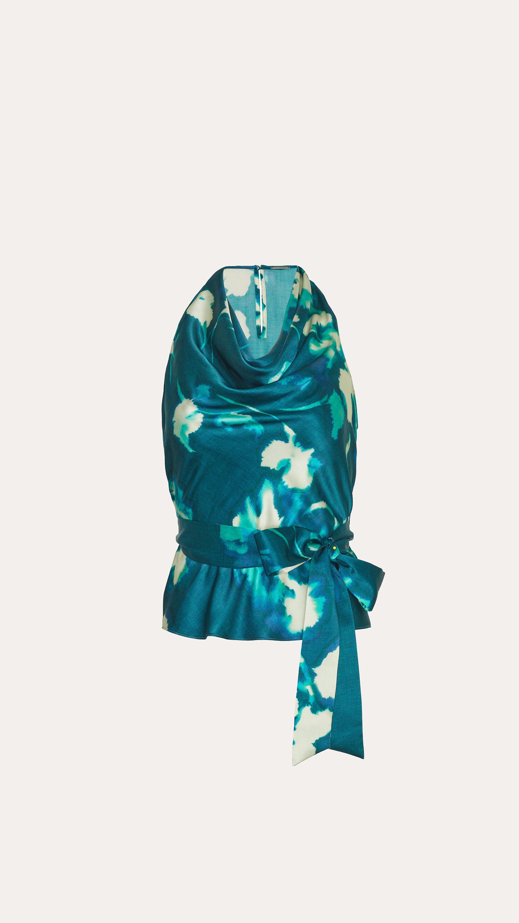 Elie Tahari Delilah E501E506 top Azure Garden jedwabny