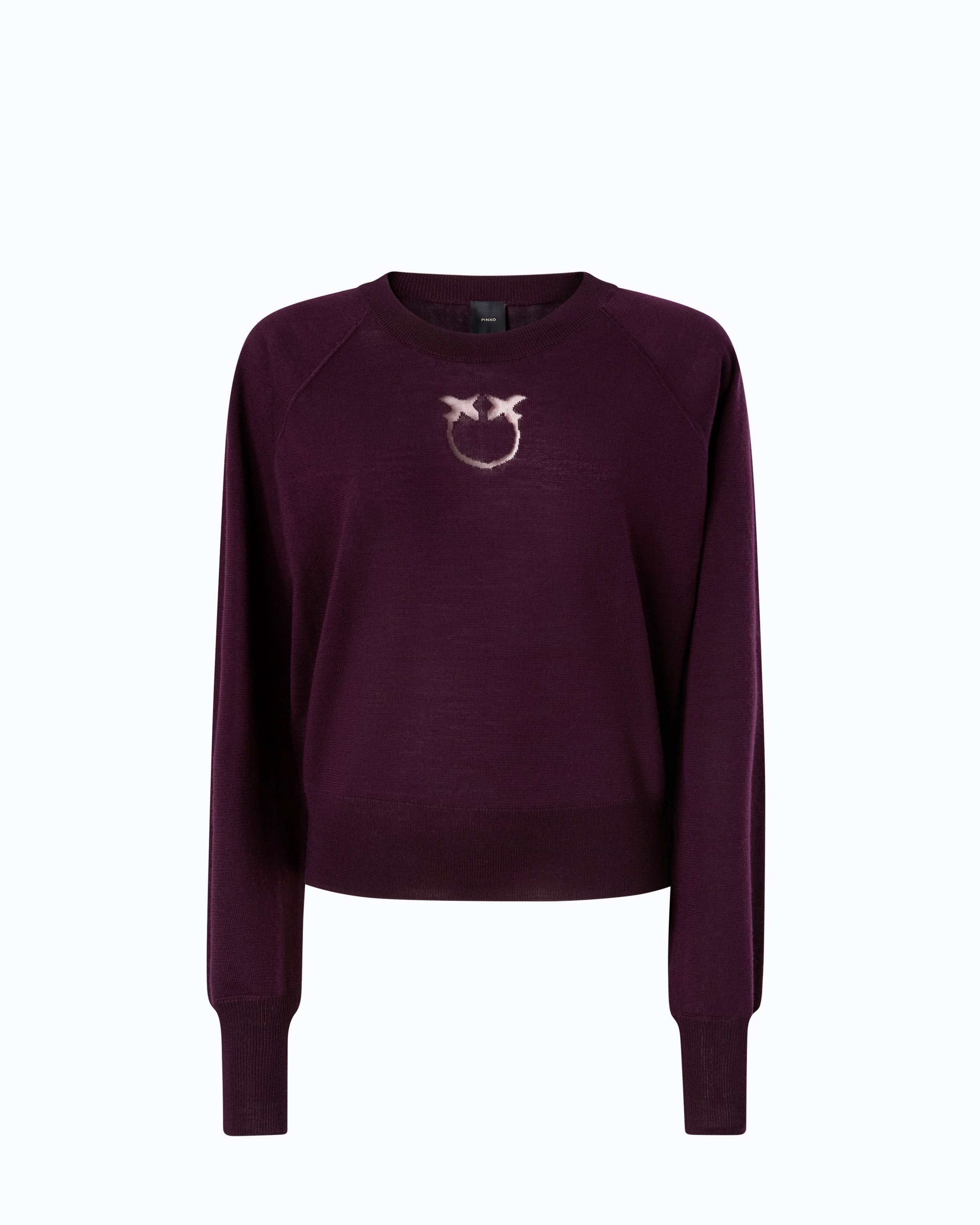Pinko Lanzarote sweter fioletowy welna merynosowa