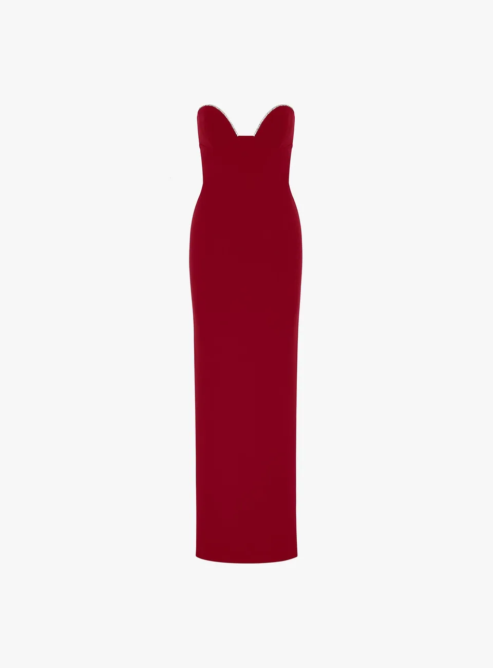 Solace London Sommer Maxi sukienka rubinowa strapless
