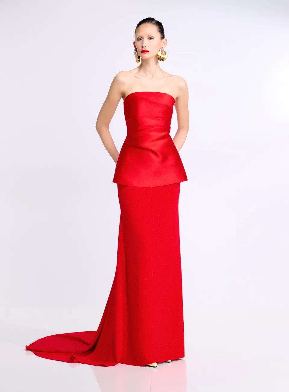 SOLACE LONDON Alia sukienka wieczorowa czerwona maxi