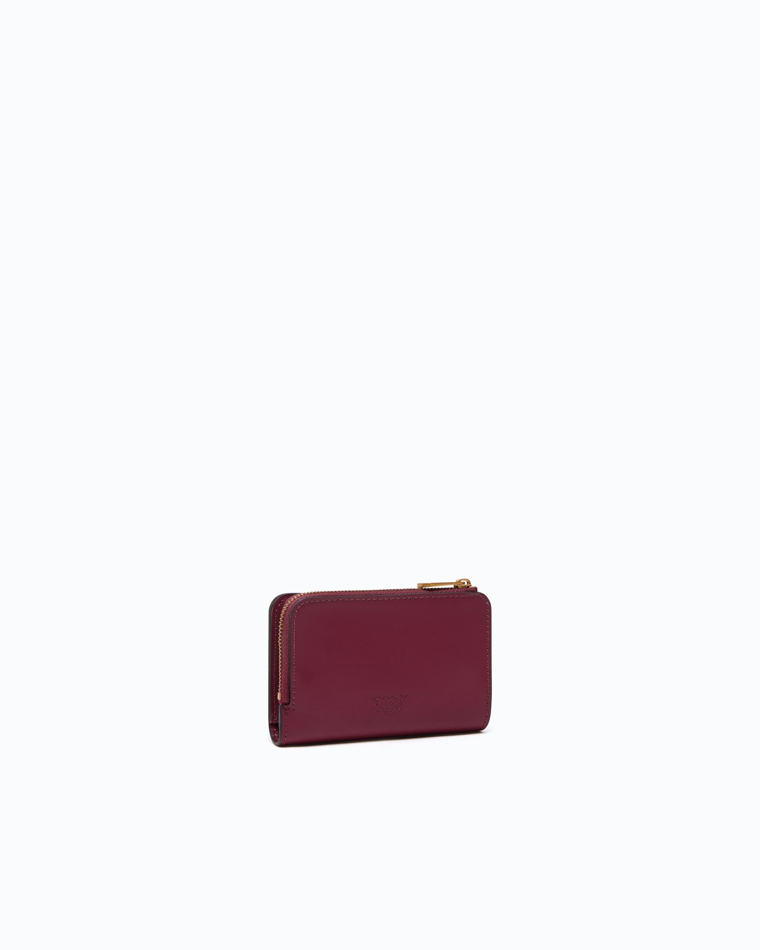 Pinko Mini Wallet portfel brązowy skóra gładka