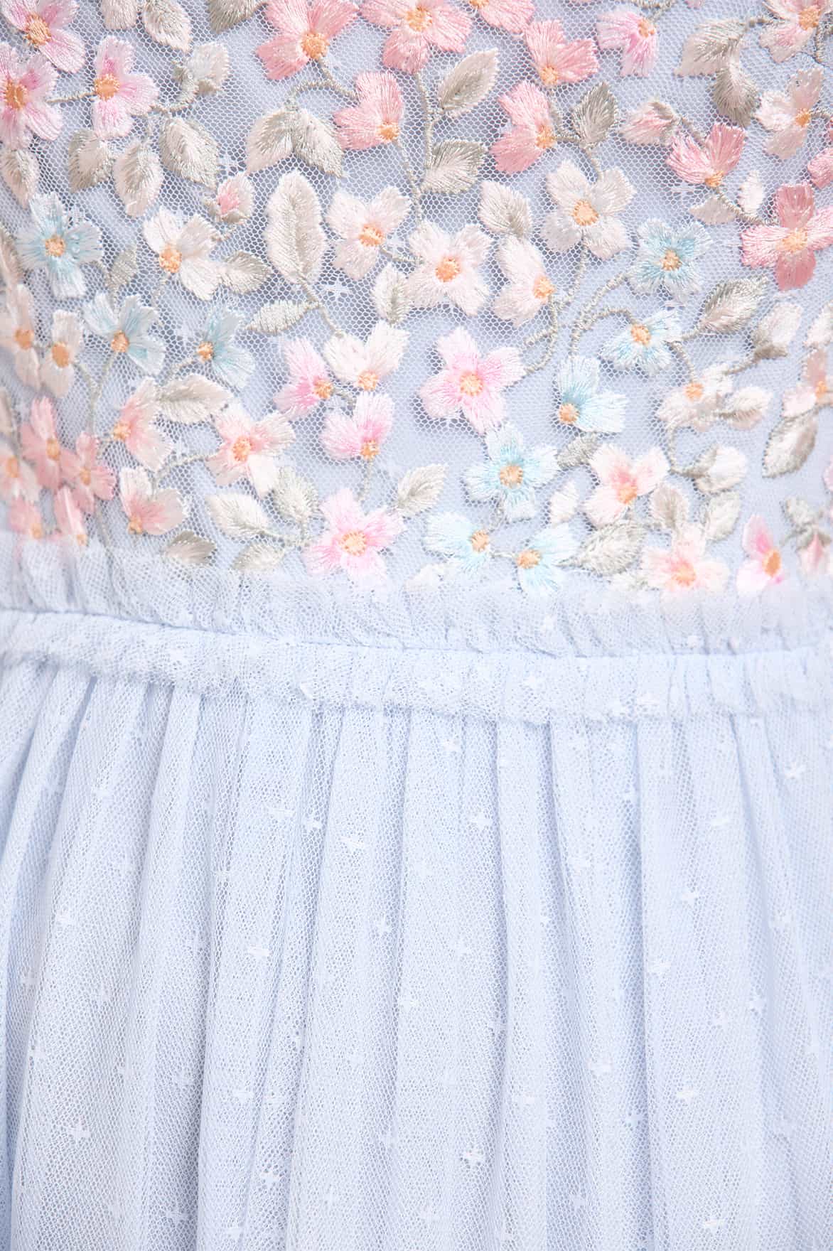 Needle & Thread Versailles Ditsy Bodice Ankle Gown sukienka niebieska