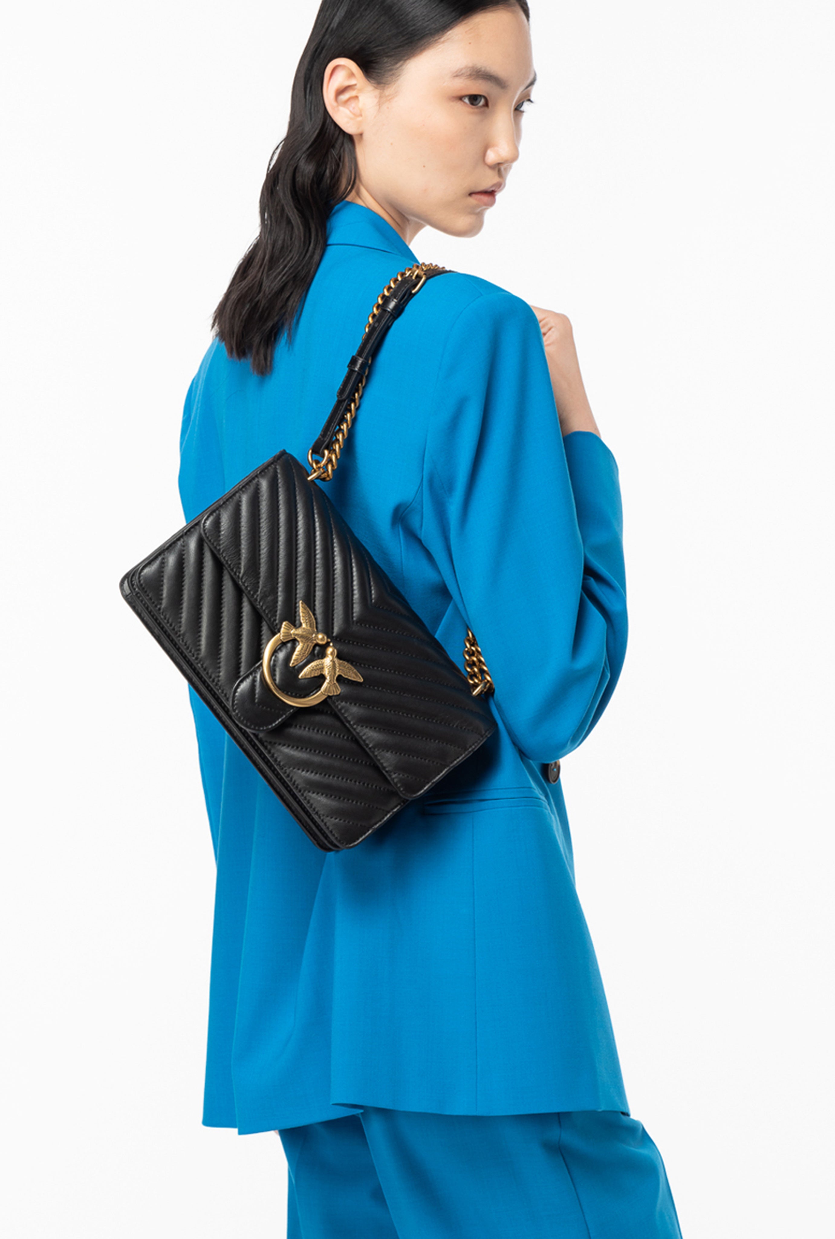 Pinko Love One Classic torebka czarna pikowana