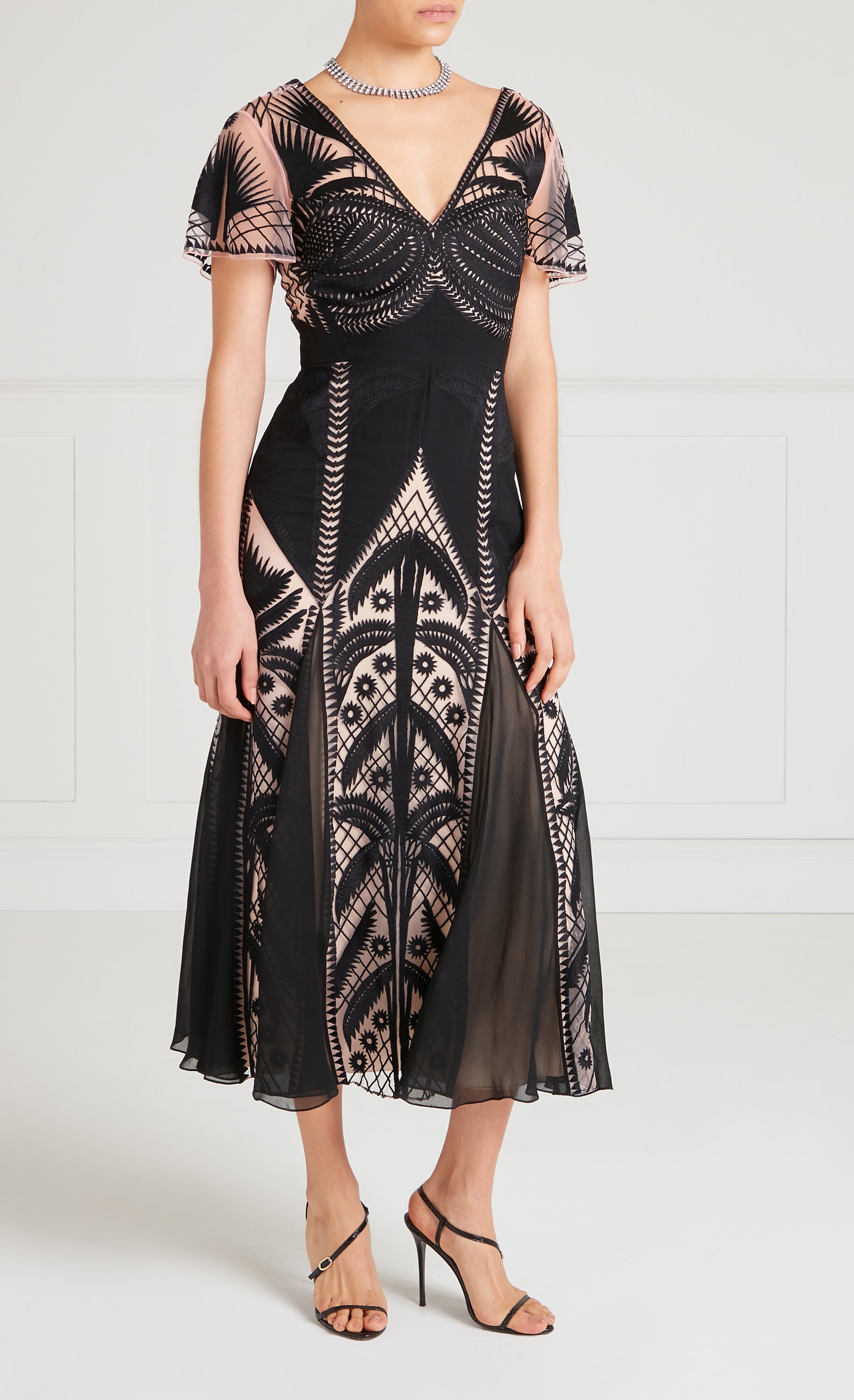 Temperley London Giselle Dress sukienka czarna UK10