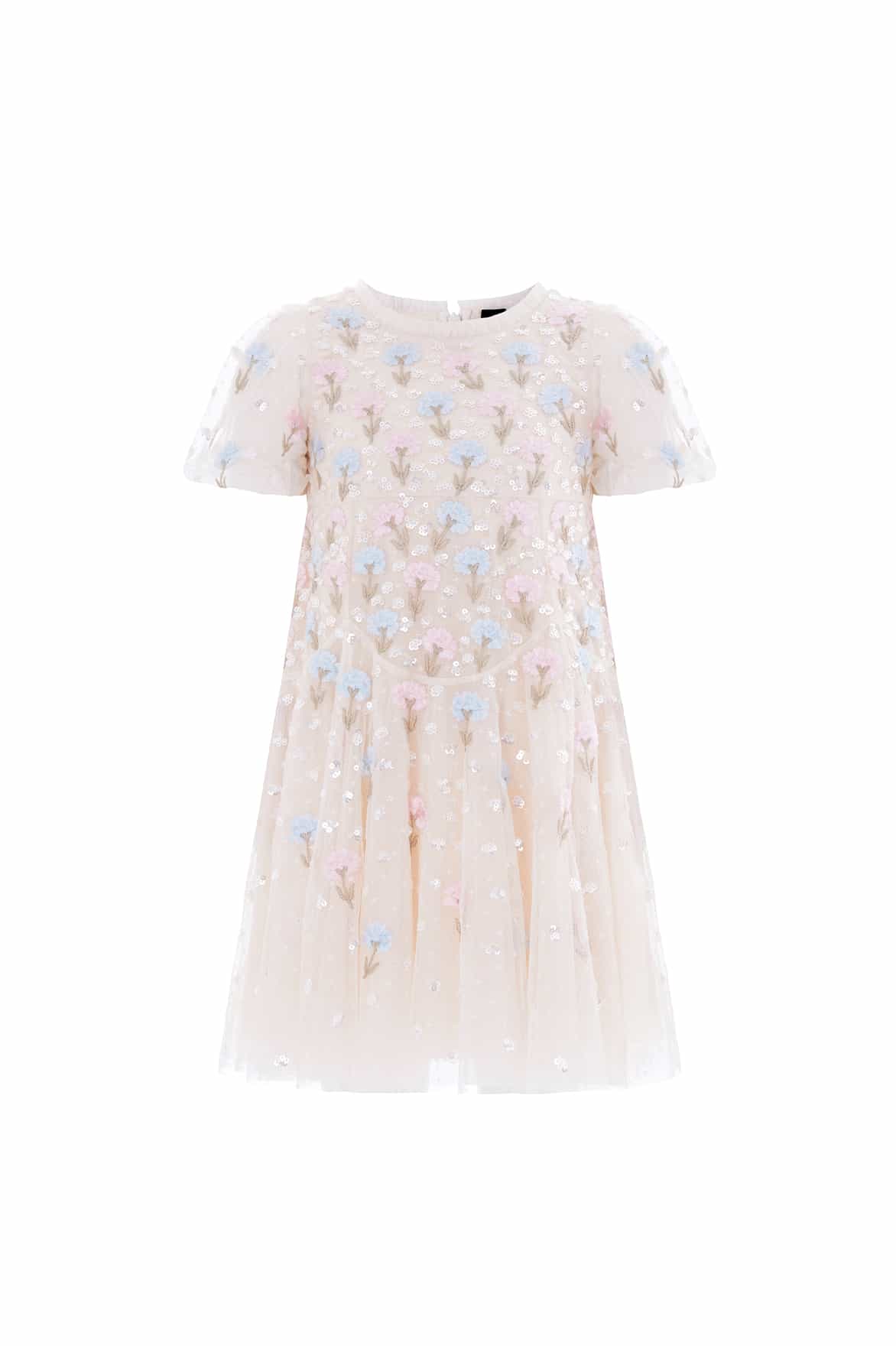 Needle & Thread Dandelion Ditsy Kids Dress sukienka kremowa haftowana