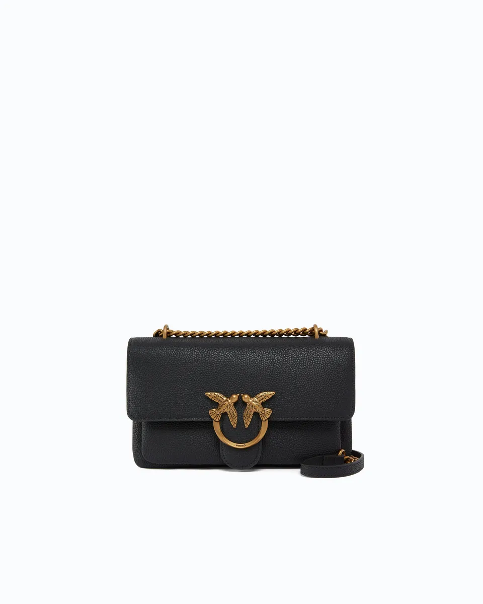 Pinko Love One Soft Mini torebka skórzana czarna