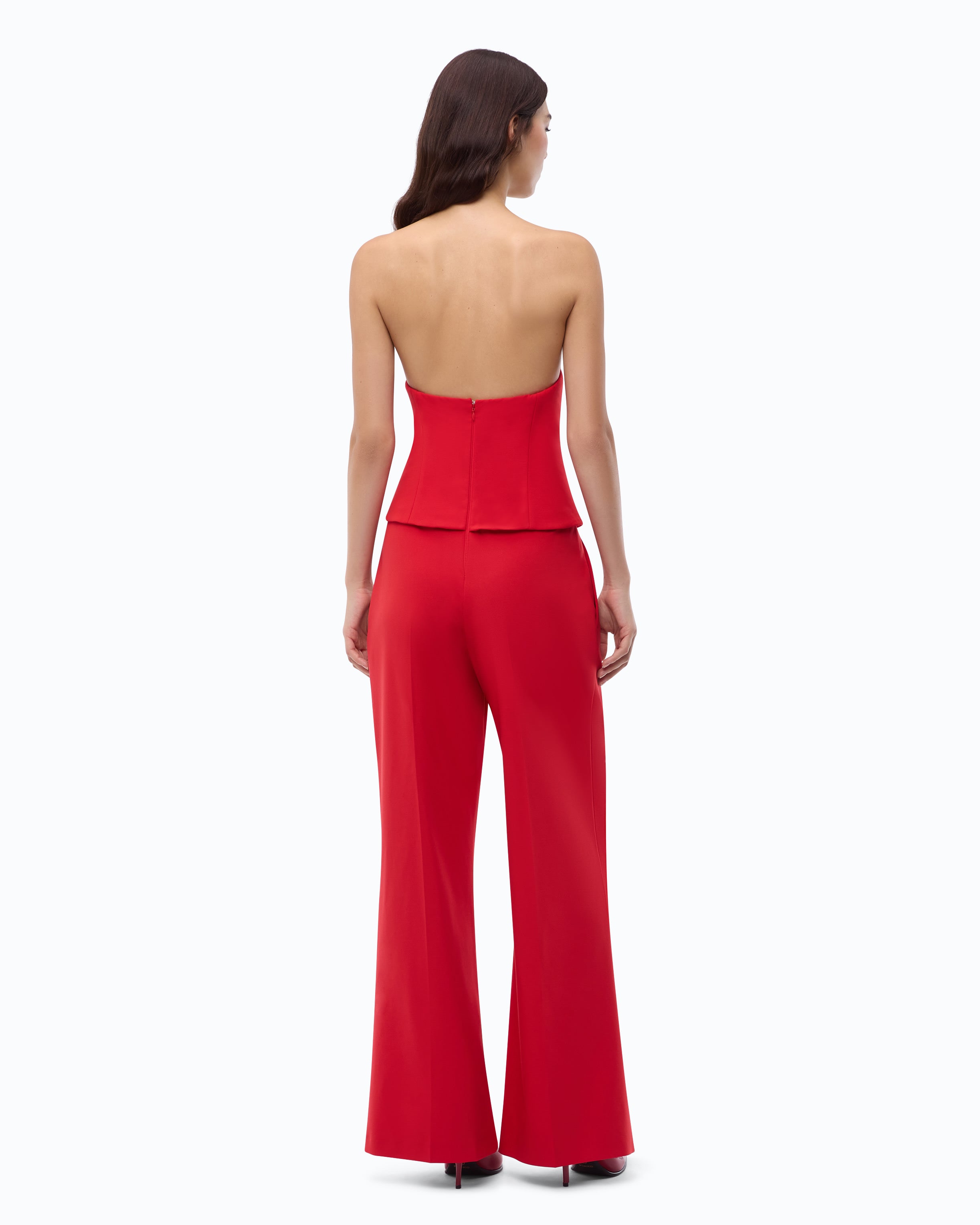Pinko Espace Jumpsuit kombinezon czerwony gorset 40